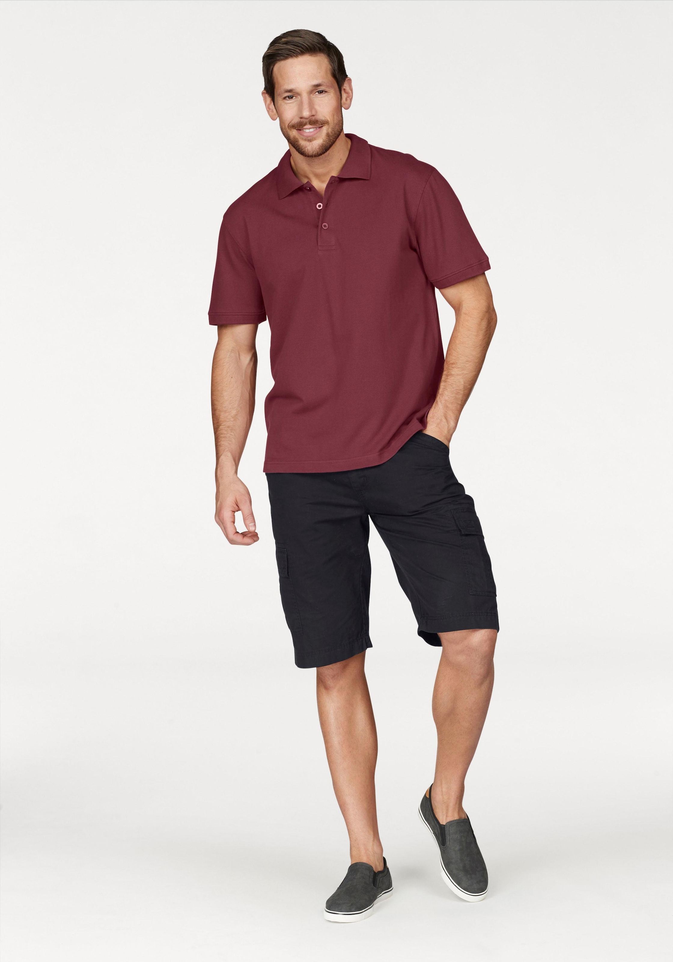 Man's World Poloshirt, Kurzarm, lockere Passform, unifarben