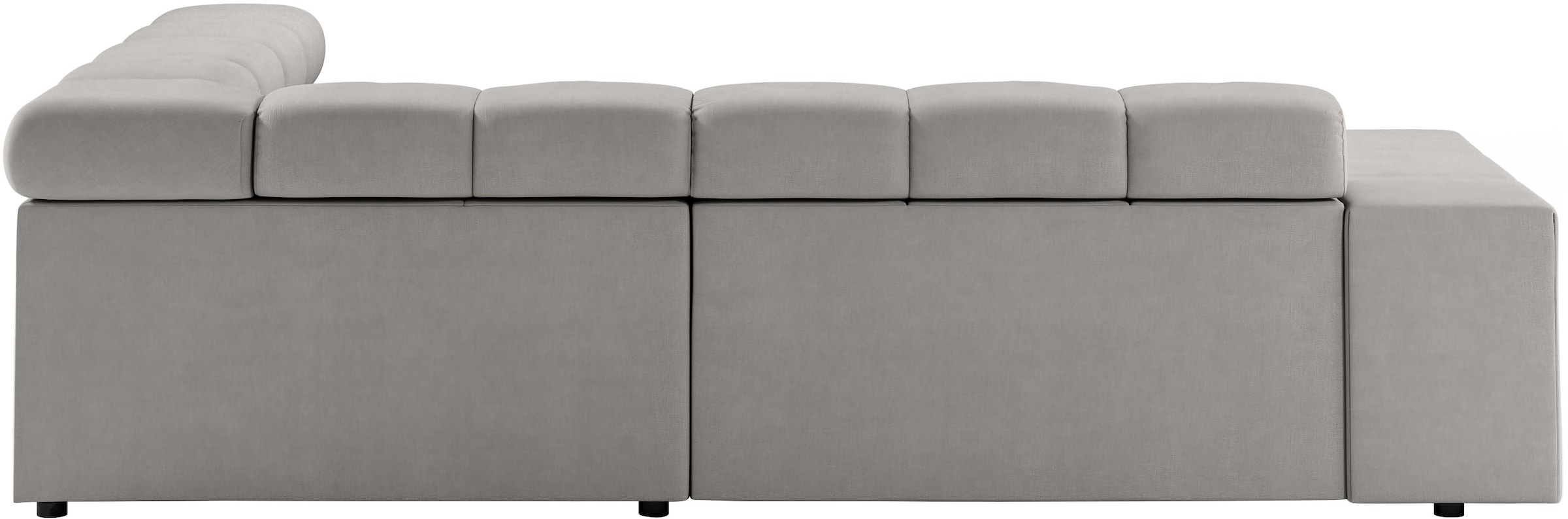 INOSIGN Ecksofa »Ancona, incl. Kopfteilverstellung + 3 Zierkissen, L-Form, bequem«, wahlweise motorische Sitztiefenverstellung, B/T(H: 249/215/70 cm
