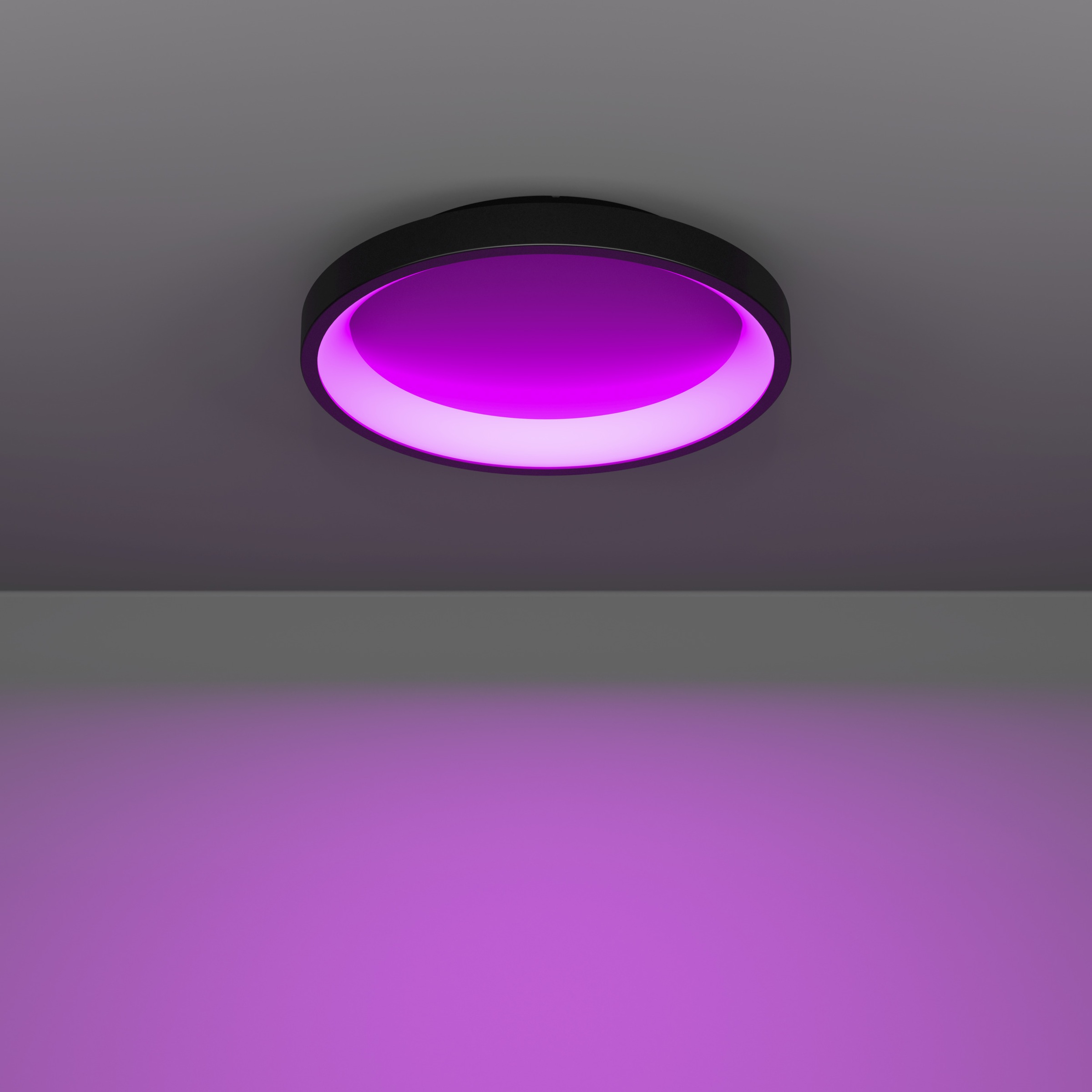 EGLO LED Deckenleuchte »LORETELLO-Z Deckenlampe - Stahl - LED - 19,6W - IP20« LED-Modul 1 Stk. Kaltweiß | Neutralweiß | RGB | Warmweiß Wohzimmerlampe, Esszimmerlampe, Flur, Schlafzimmer, H7,5 x Ø35 cm