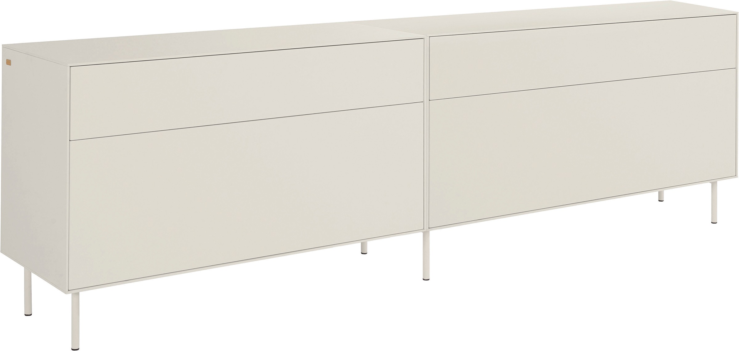 LeGer Home by Lena Gercke Lowboard »Essentials«, (2 St.), Breite: 224cm, MDF lackiert, Push-to-open-Funktion