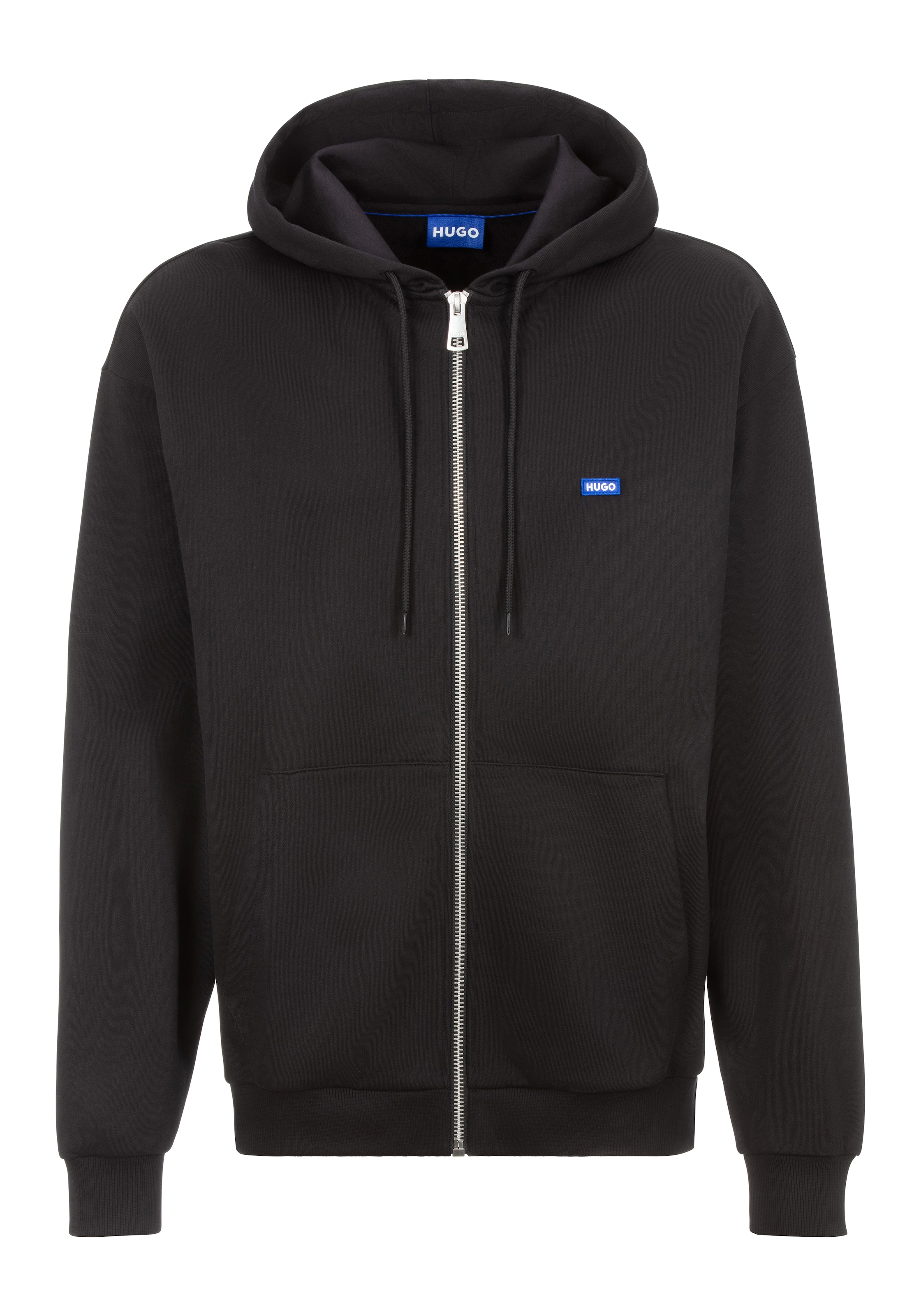 HUGO Kapuzensweatjacke »Nadarasi« mit Logo-Badge