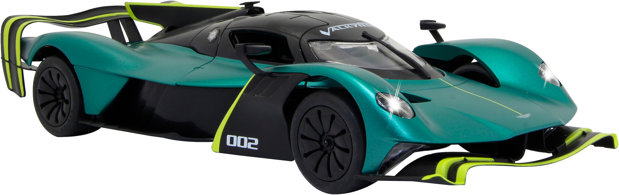 Jamara RC-Auto »Aston Martin Valkyrie AMR Pro, dunkelgrün, 2,4GHz, Tür manuell« mit LED Beleuchtung