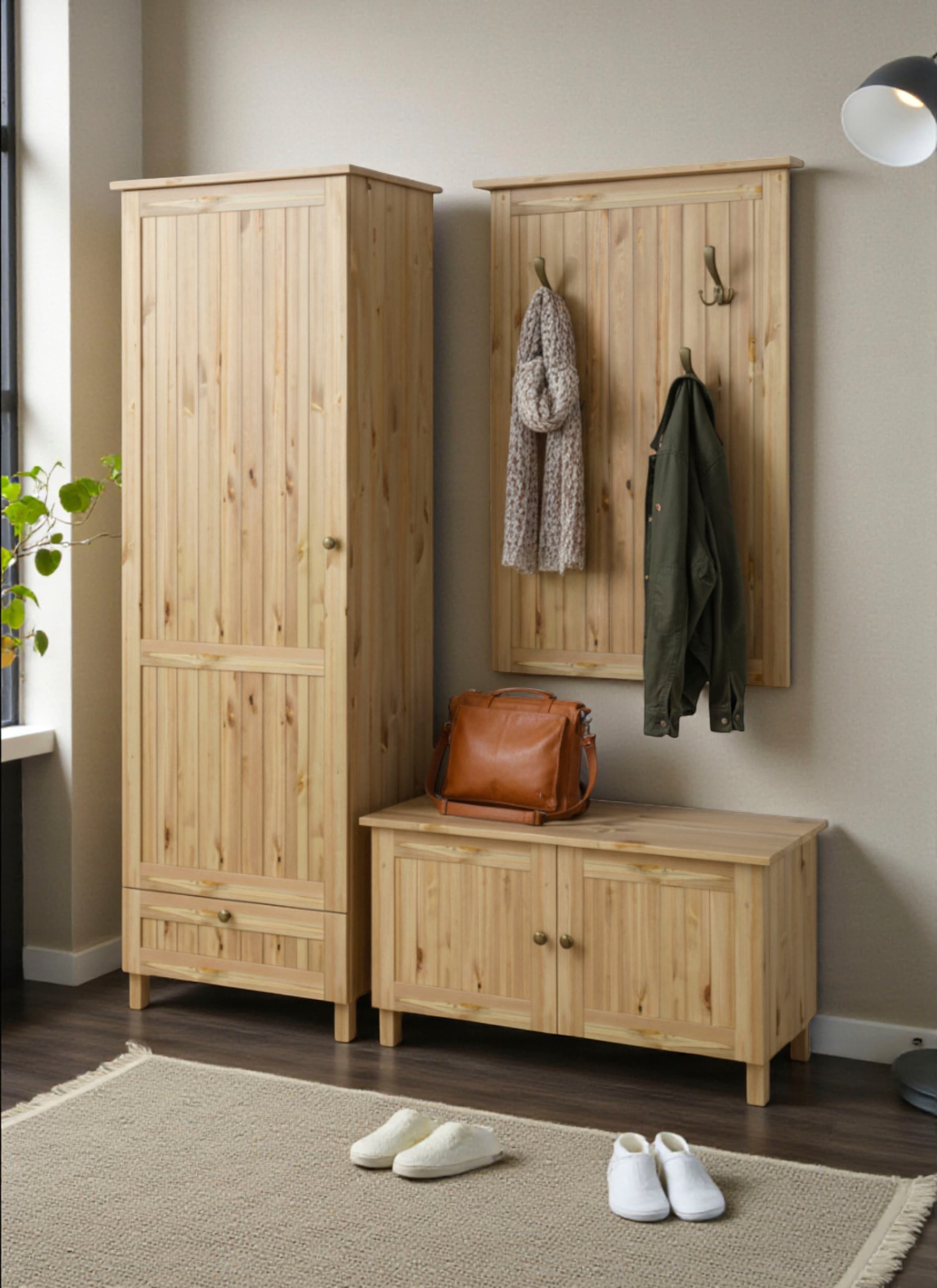 OTTO home Garderobenpaneel »Juventus« 1 Stk. tlg. aus massiver Kiefer, 4 Doppelhaken