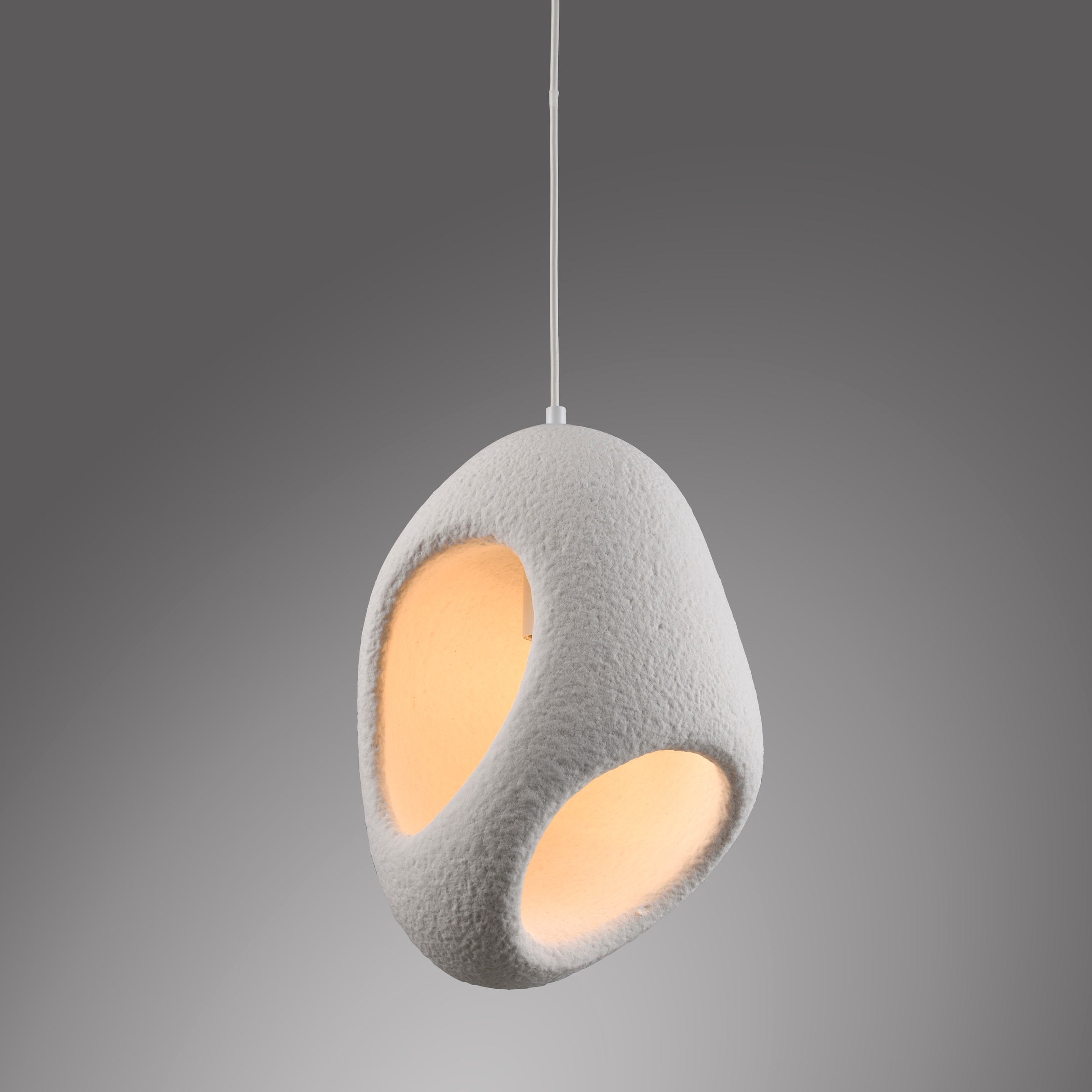 JUST LIGHT Pendelleuchte »ARTONI« E27 1 Stk. Exklusive Leuchtmittel, Höheneinstellbar, Lampenschirm in Steinoptik