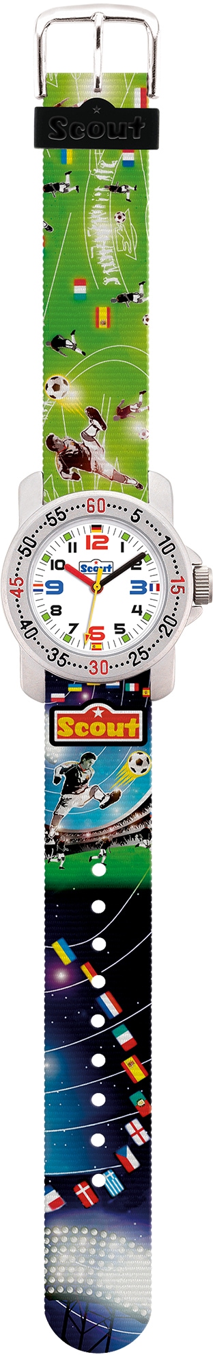 Scout Quarzuhr »Fußballuhr, Action Boys, 280376026«, Fußballmotiv, Lernuhr, ideal auch als Geschenk