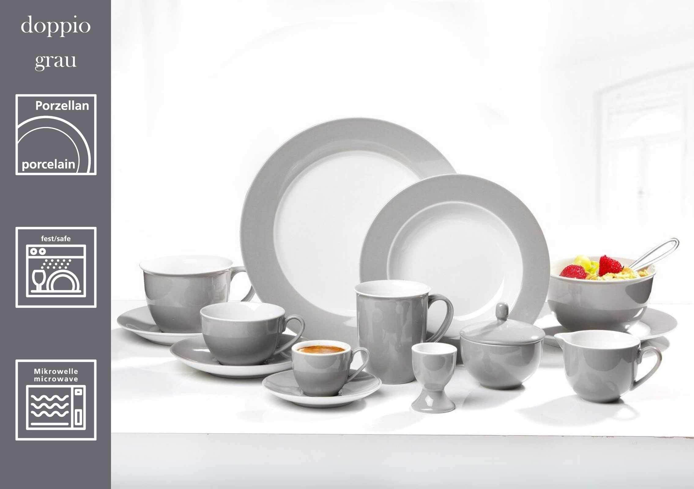 Ritzenhoff & Breker Speiseteller »Speiseteller Doppio ø 27 cm 6er Set bunt« Spülmaschinenfest, Mikrowellensicher