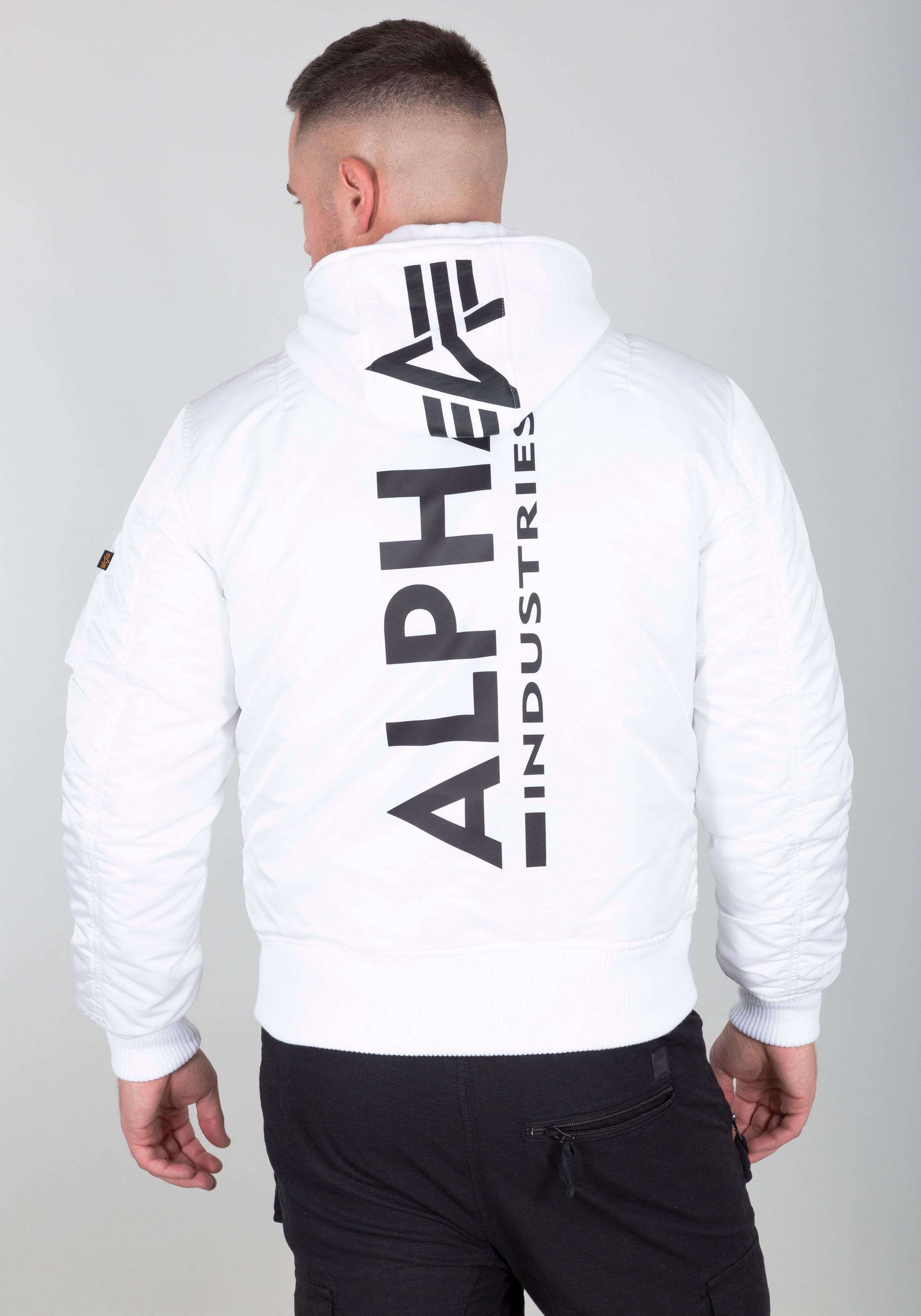 Alpha Industries Bomberjacke »MA-1 ZH Back Print«, mit Kapuze