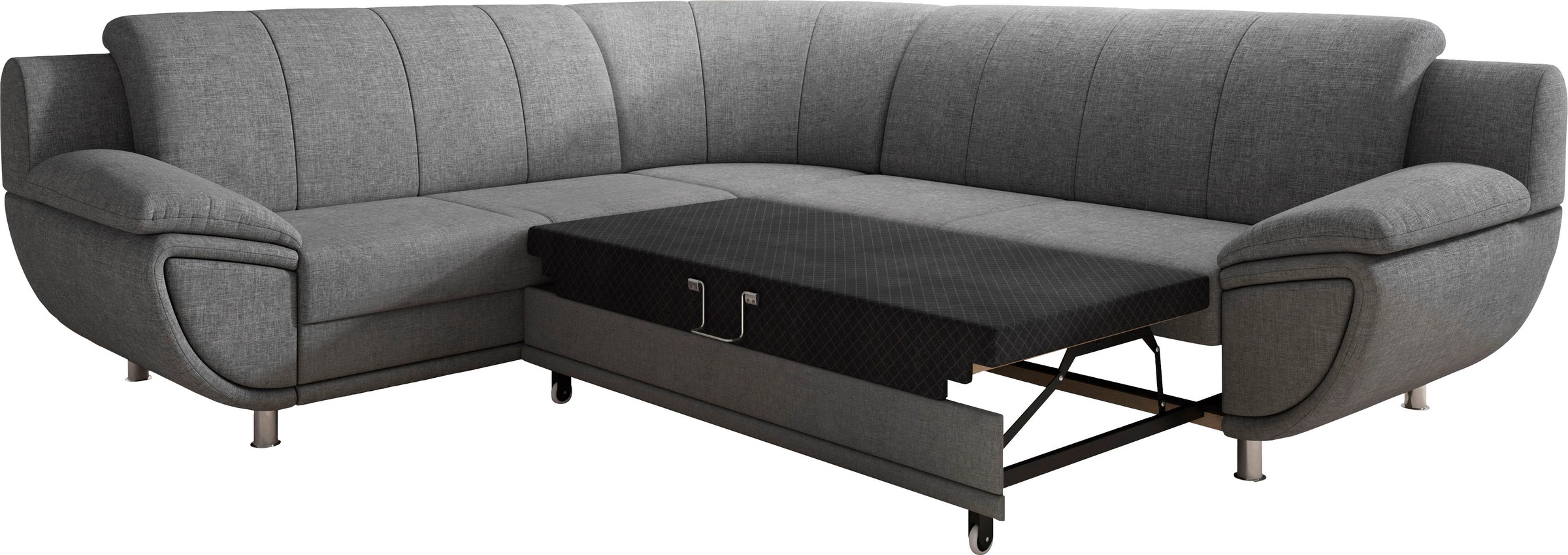 TRENDMANUFAKTUR Ecksofa »Rondo II, L-Form«, wahlweise mit Federkern, wahlweise mit Bettfunktion