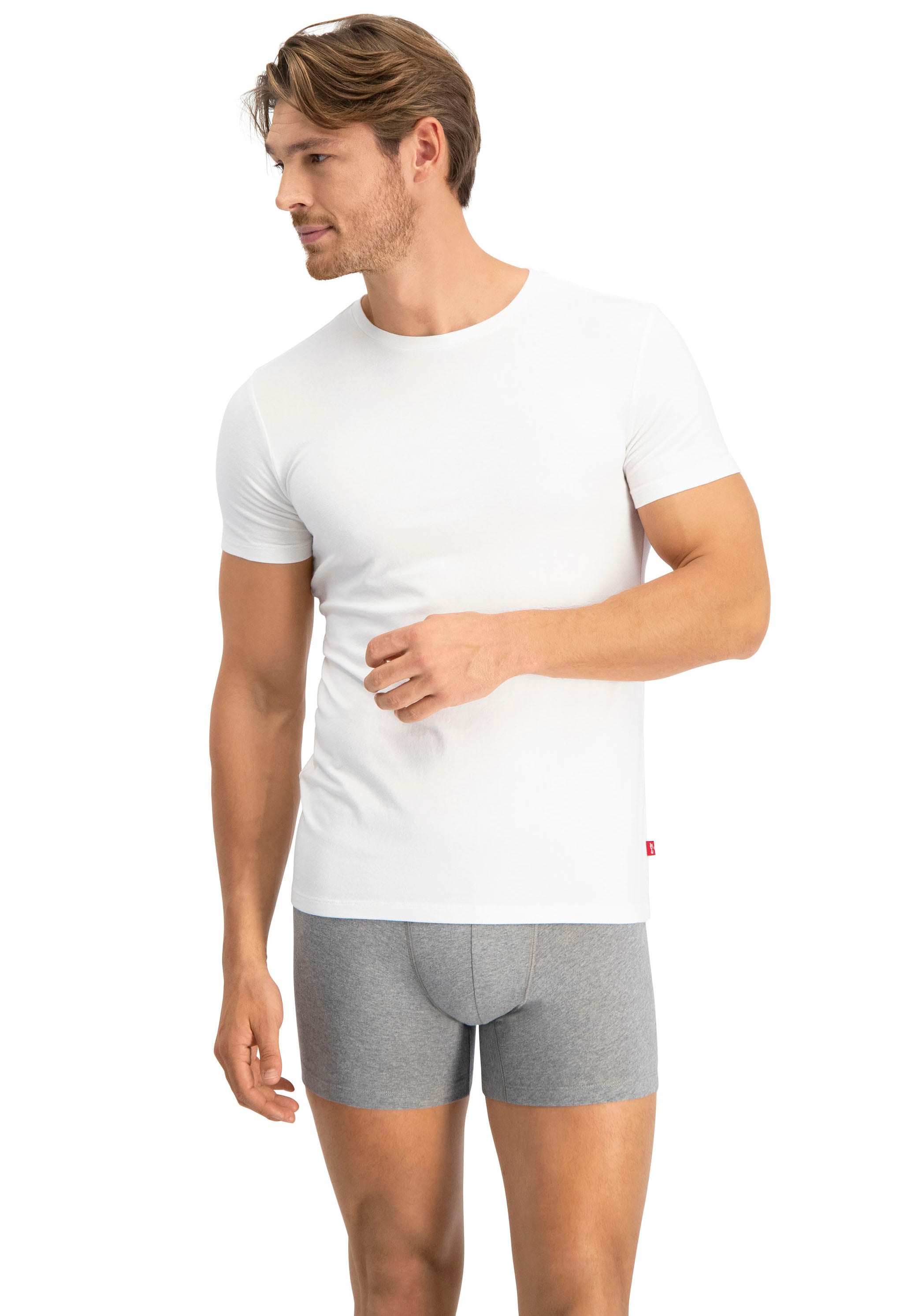 Levi's® T-Shirt, (Packung, 2er-Pack), mit breitem Logobund