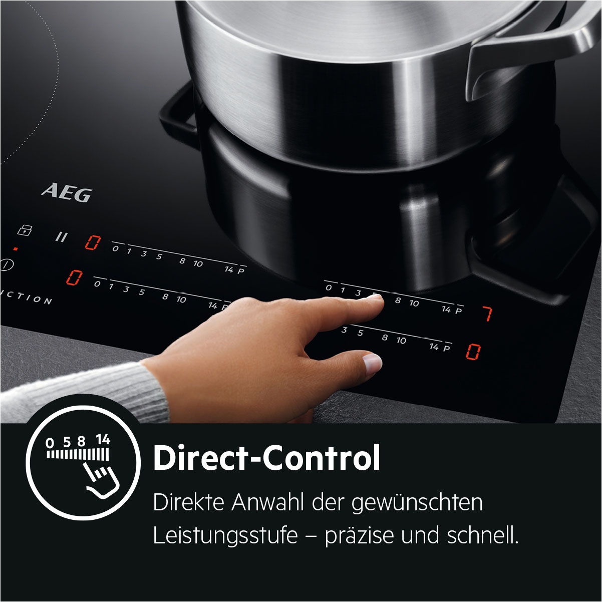 AEG Induktions-Kochfeld »IAE84411XB«, SenseBoil - Überkochschutz