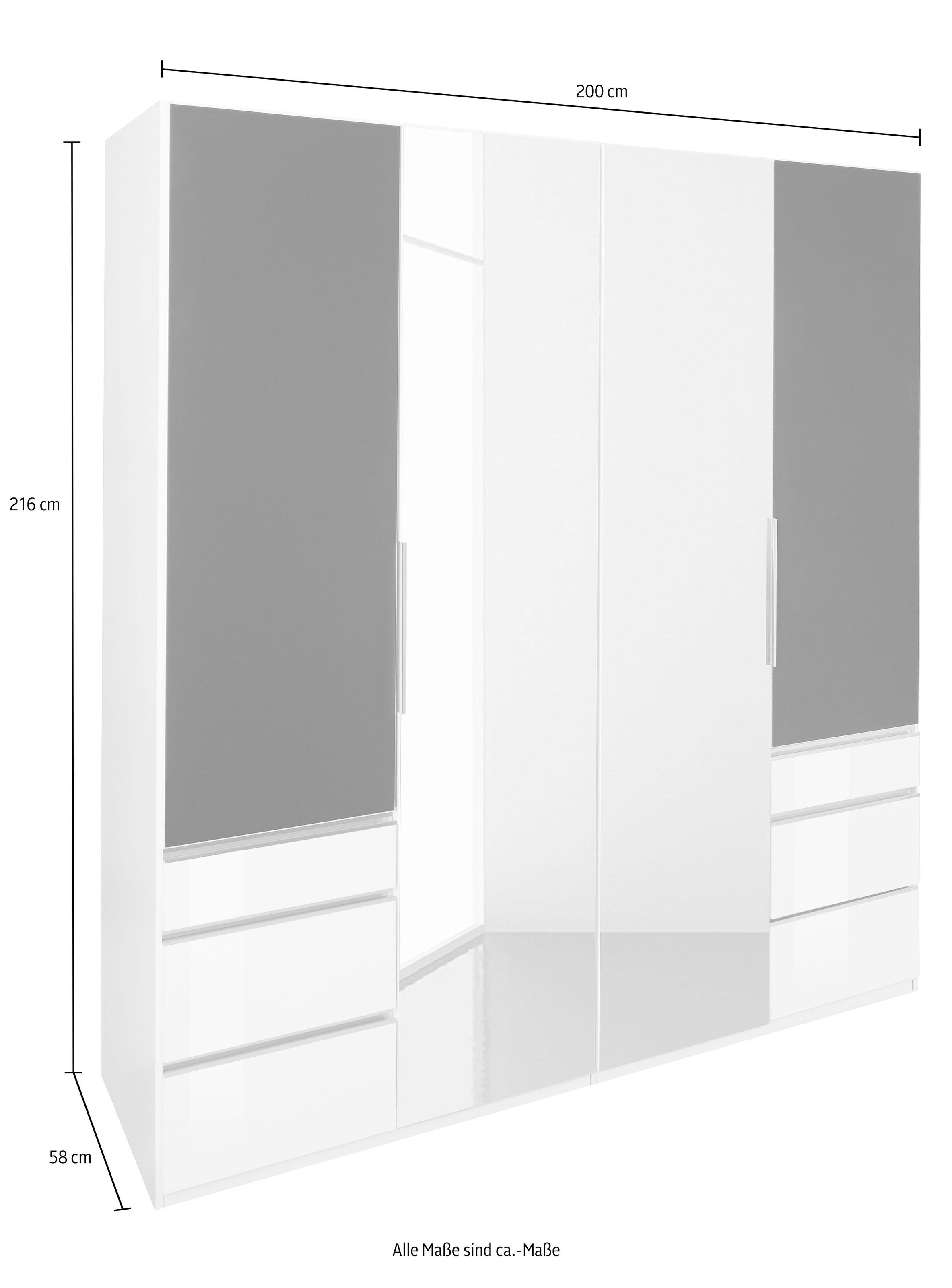 Wimex Kleiderschrank »Level by fresh to go«, mit Glas-und Spiegeltüren
