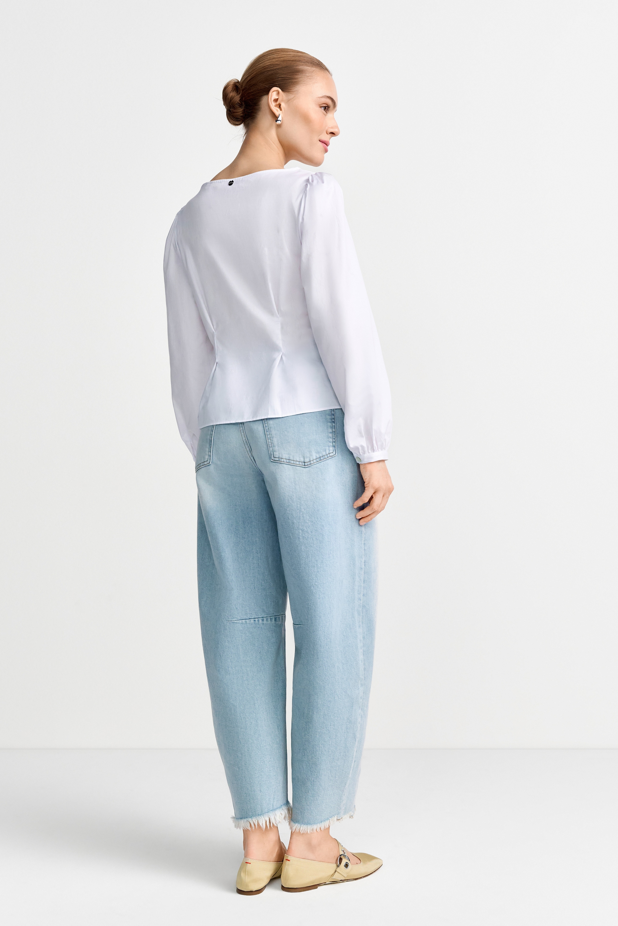 RICHROYAL Weite Jeans Barrel-Style, Wide Leg Cropped Jeans, mit coolen Destroyed Effekten