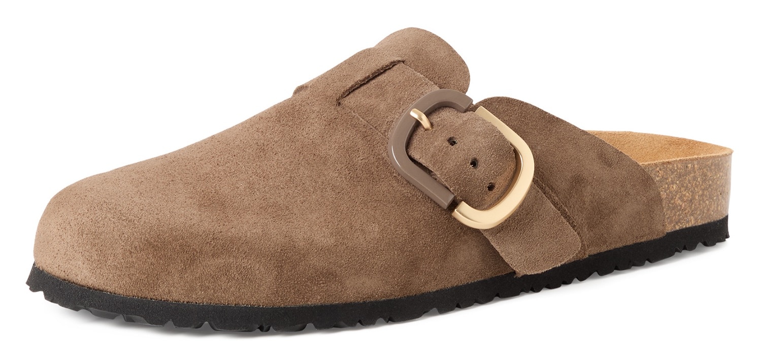 Tamaris Clog  , Hausschuh, Schupfschuh, Bequemschuh mit verstellbarer Schnalle