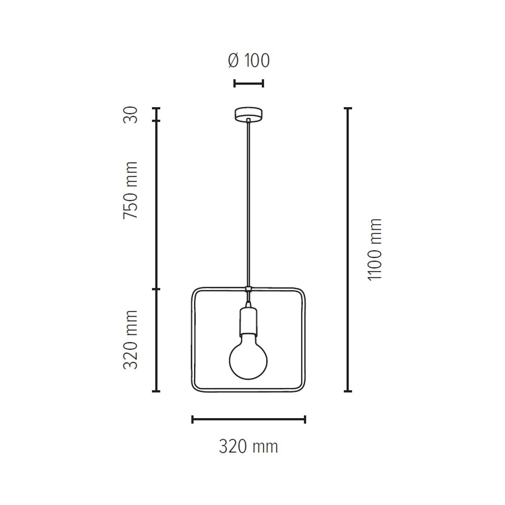 BRITOP LIGHTING Pendelleuchte »CARSTEN WOOD«, 1 flammig, Leuchtmittel E27 | ohne Leuchtmittel, Hängeleuchte, Moderne Leuchte aus Metall und Eichenholz