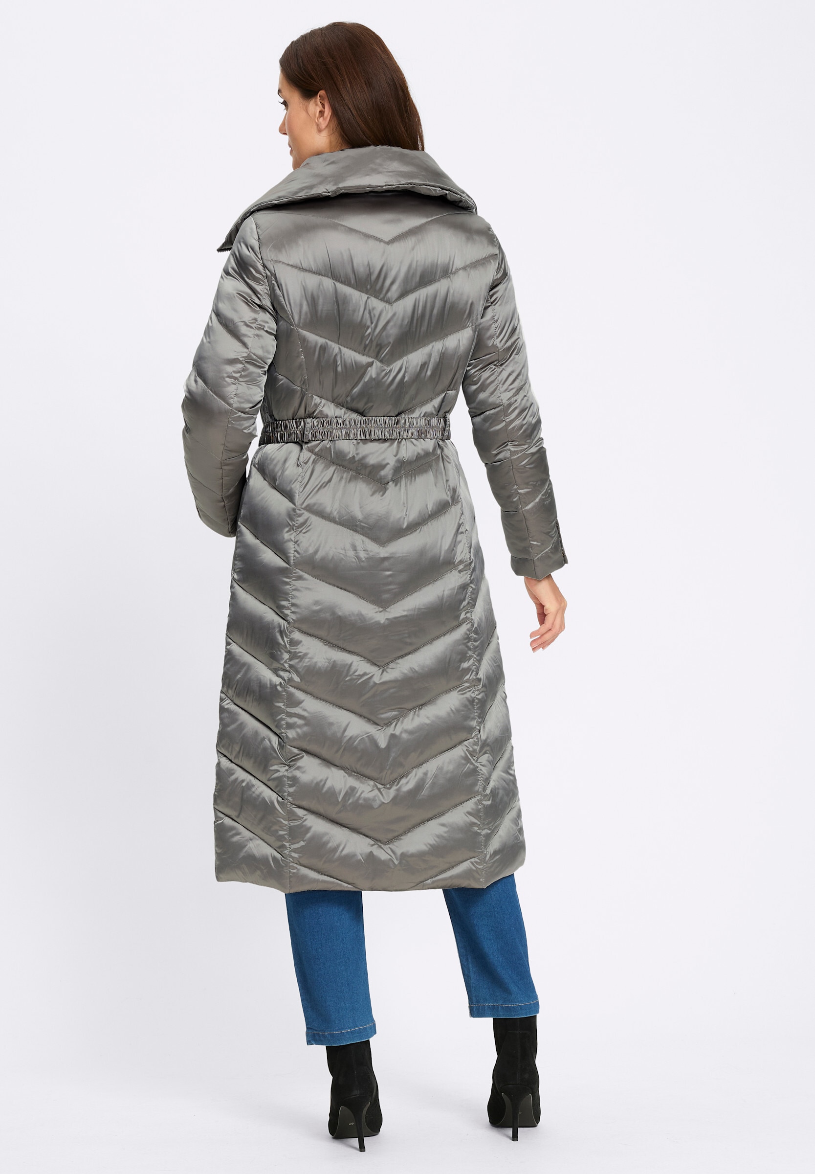heine Steppjacke »Steppmantel Wintermantel in schimmernder Qualität« ohne Kapuze