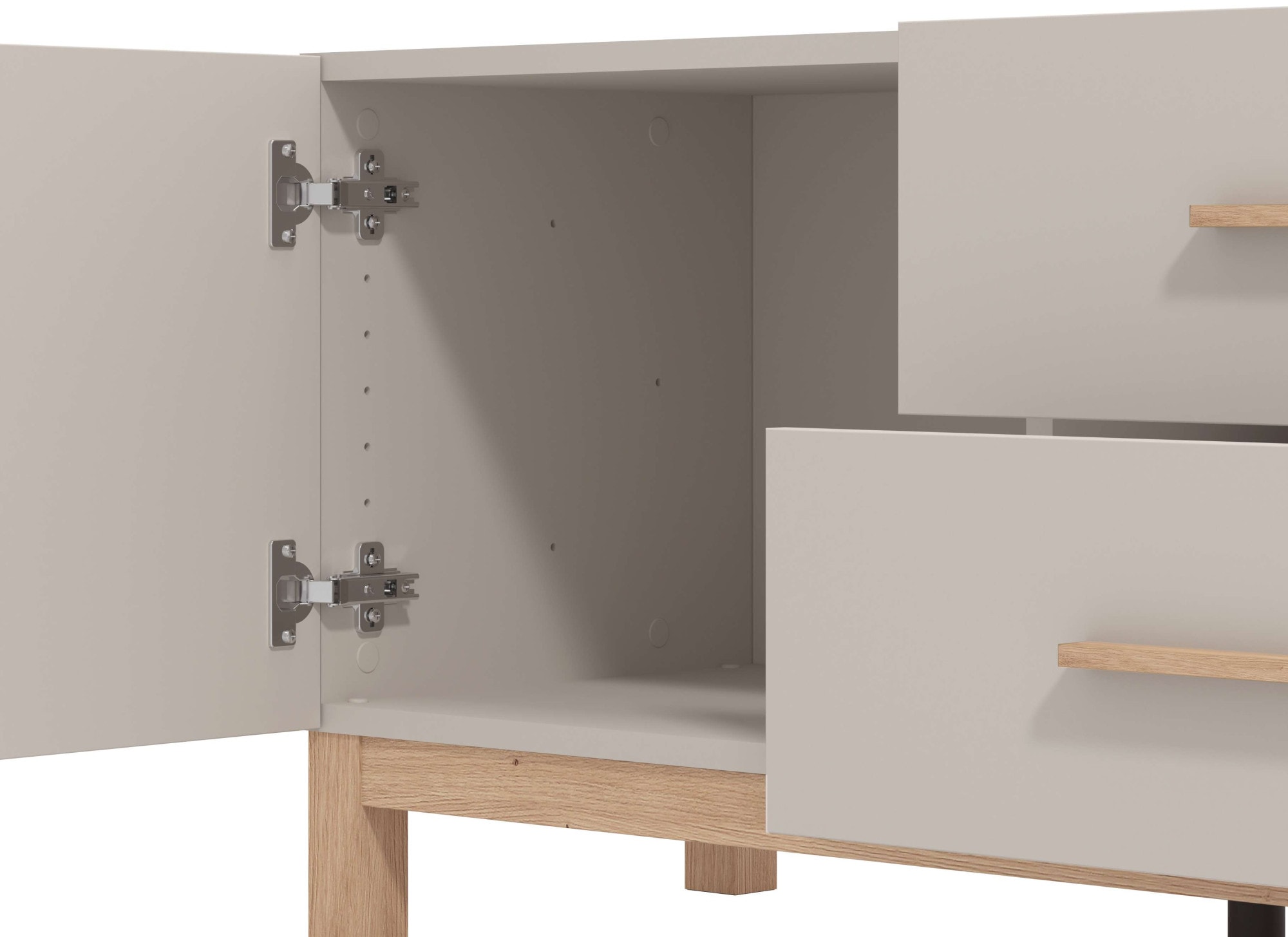 Home affaire TV-Bank »Essex, TV-Board, TV-Kommode, TV-Schrank, TV-Unterschrank, TV-Möbel« Elegantes Lowboard (154 cm) in Kaschmir mit viel Stauraum