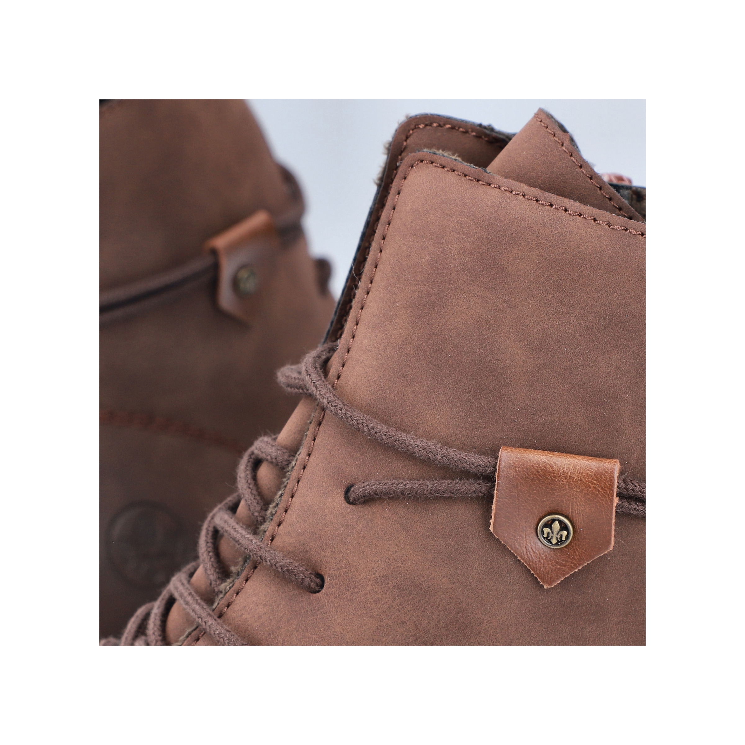 Rieker Schnürstiefelette  Schnürboots mit schaftumspielender Schnürung, in dezenter Used-Optik