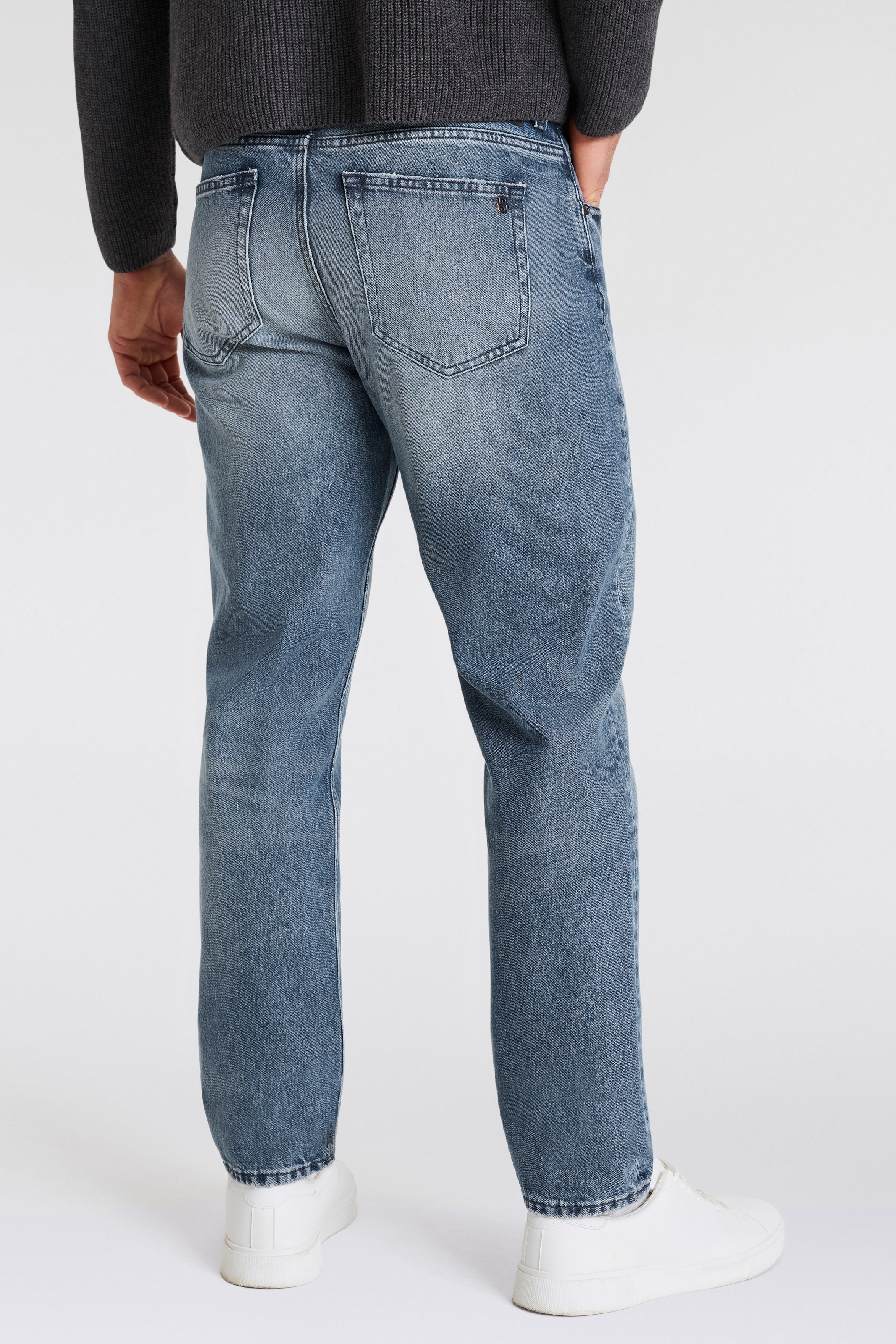 BOSS ORANGE Straight-Jeans »TROY BO BF«, mit BOSS Leder-Badge