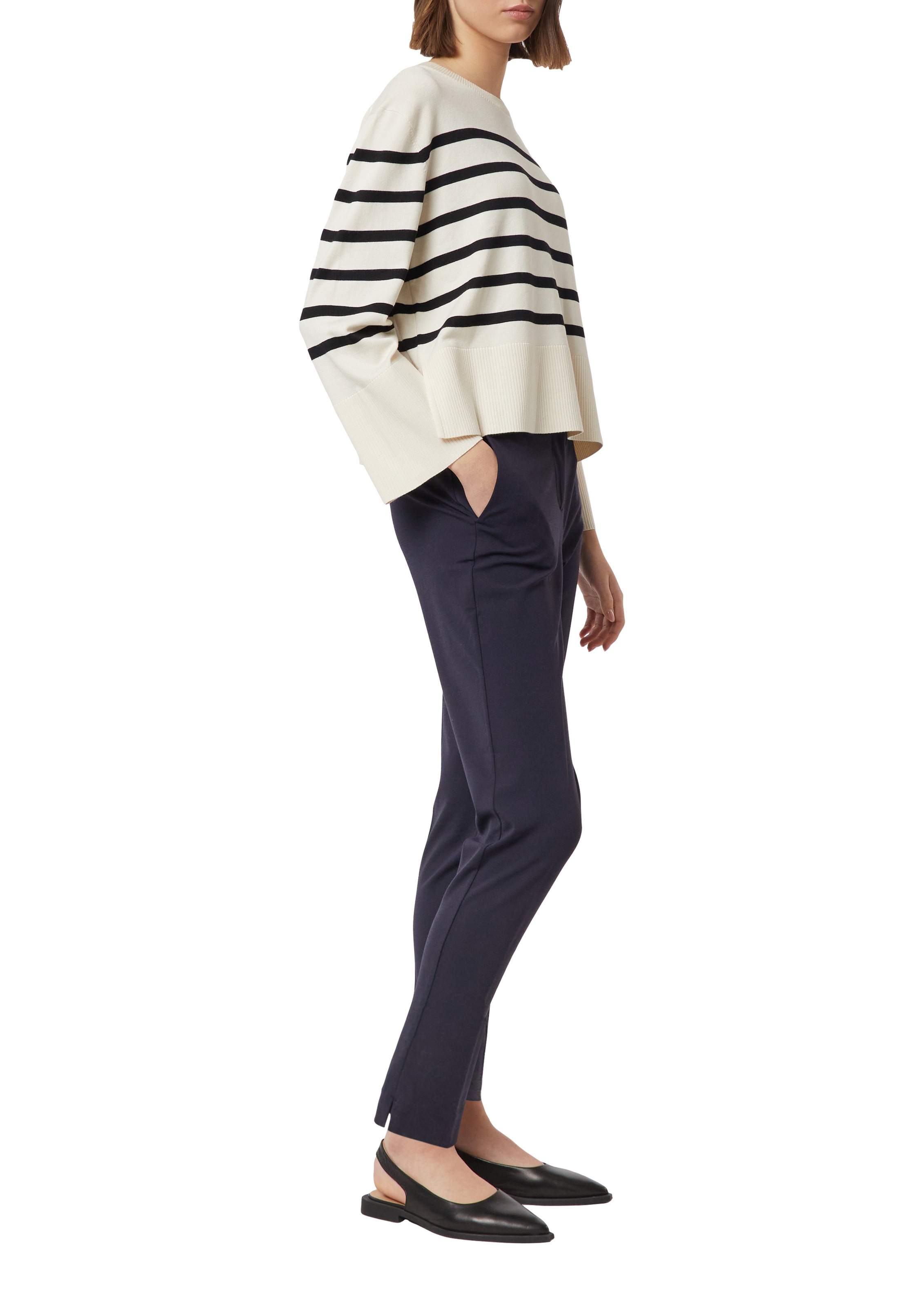 Comma Stoffhose  mit Bundfalte und Viskose-Stretch