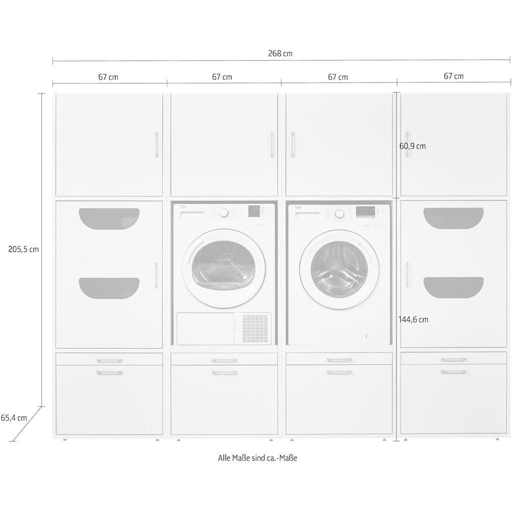 WASHTOWER Schrank-Set »22«, (10 St.)