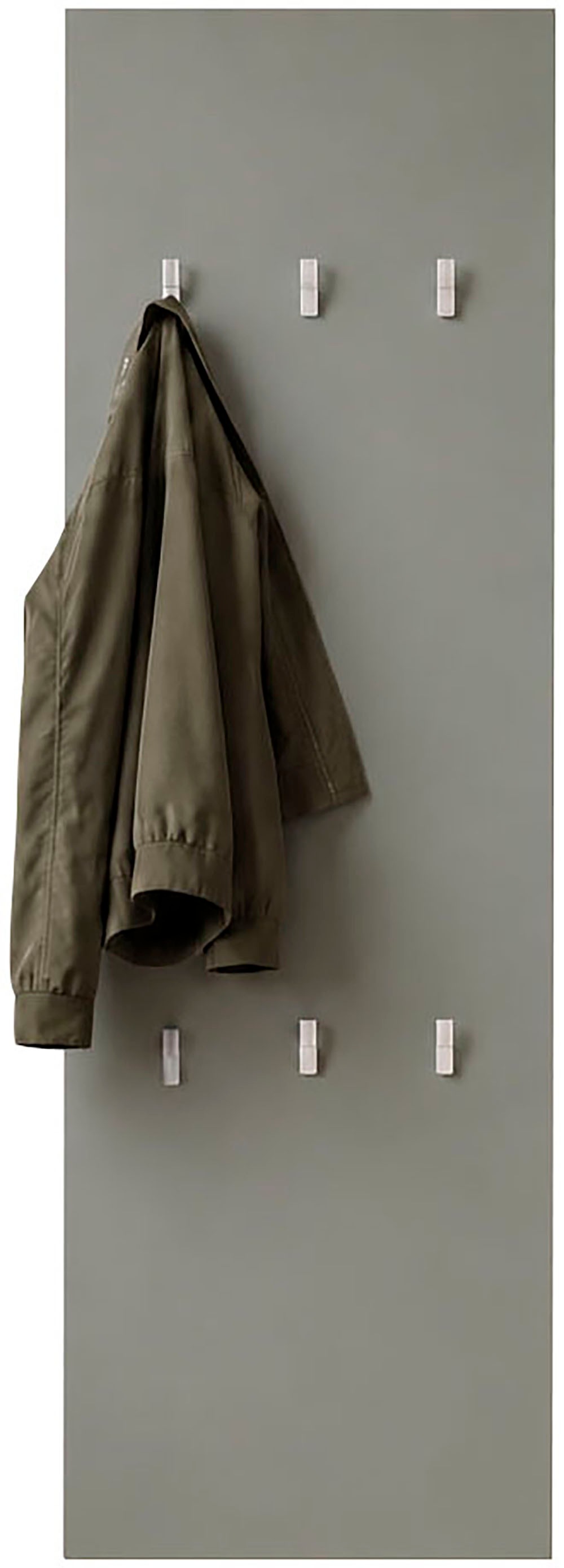 borchardt Möbel Garderobenpaneel »Vaasa, 123x45cm mit Metallhaken« Garderobe hängend, 6 Haken, Wandgarderobe