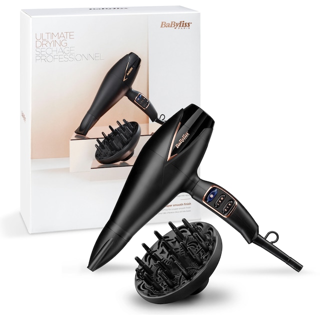 BaByliss Ionic-Haartrockner »D665E Salon Air Brilliance«, 2200 W, 2  Aufsätze, mit digitalem Motor mit 3 Jahren XXL Garantie