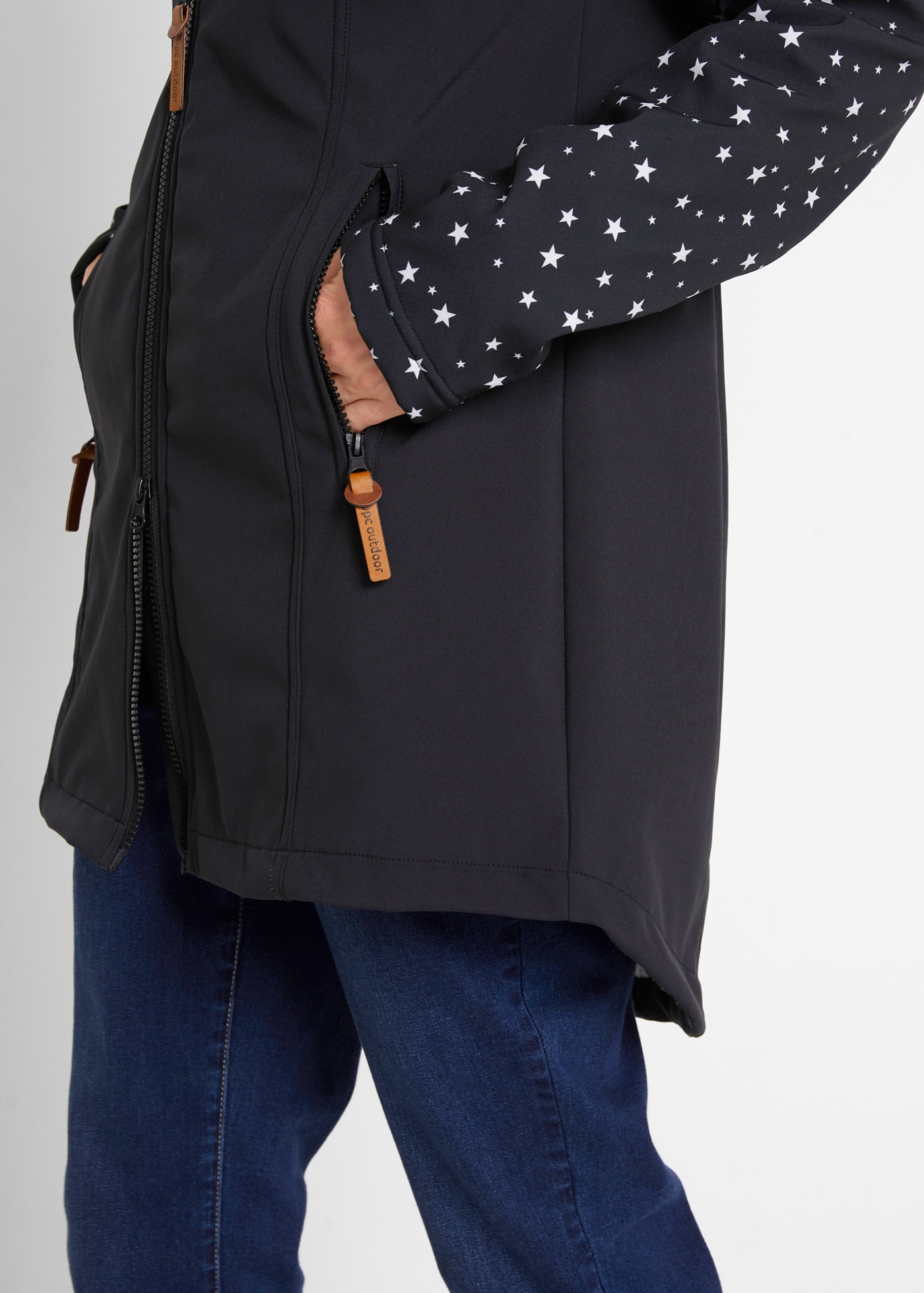 bonprix Softshelljacke mit Kapuze