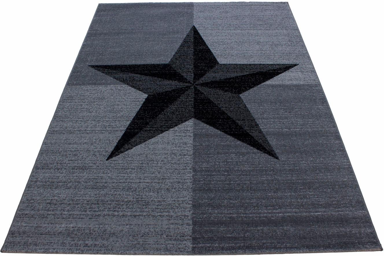 Ayyildiz Teppiche Teppich »Plus 8002«, rechteckig, 6 mm Höhe, Läufer, Flachflor, Stern, robust, Webteppich, alle Räume