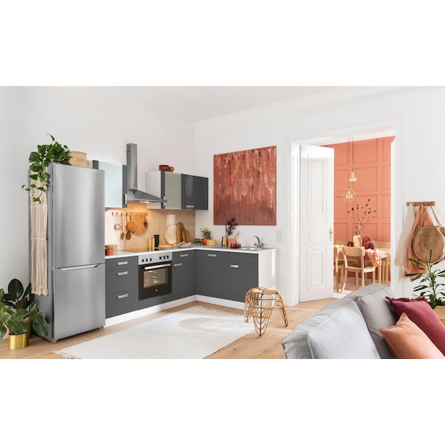 wiho Küchen Winkelküche »Husum«,ohne E-Geräte Stellbreite 220 x 170 cm  bequem bestellen