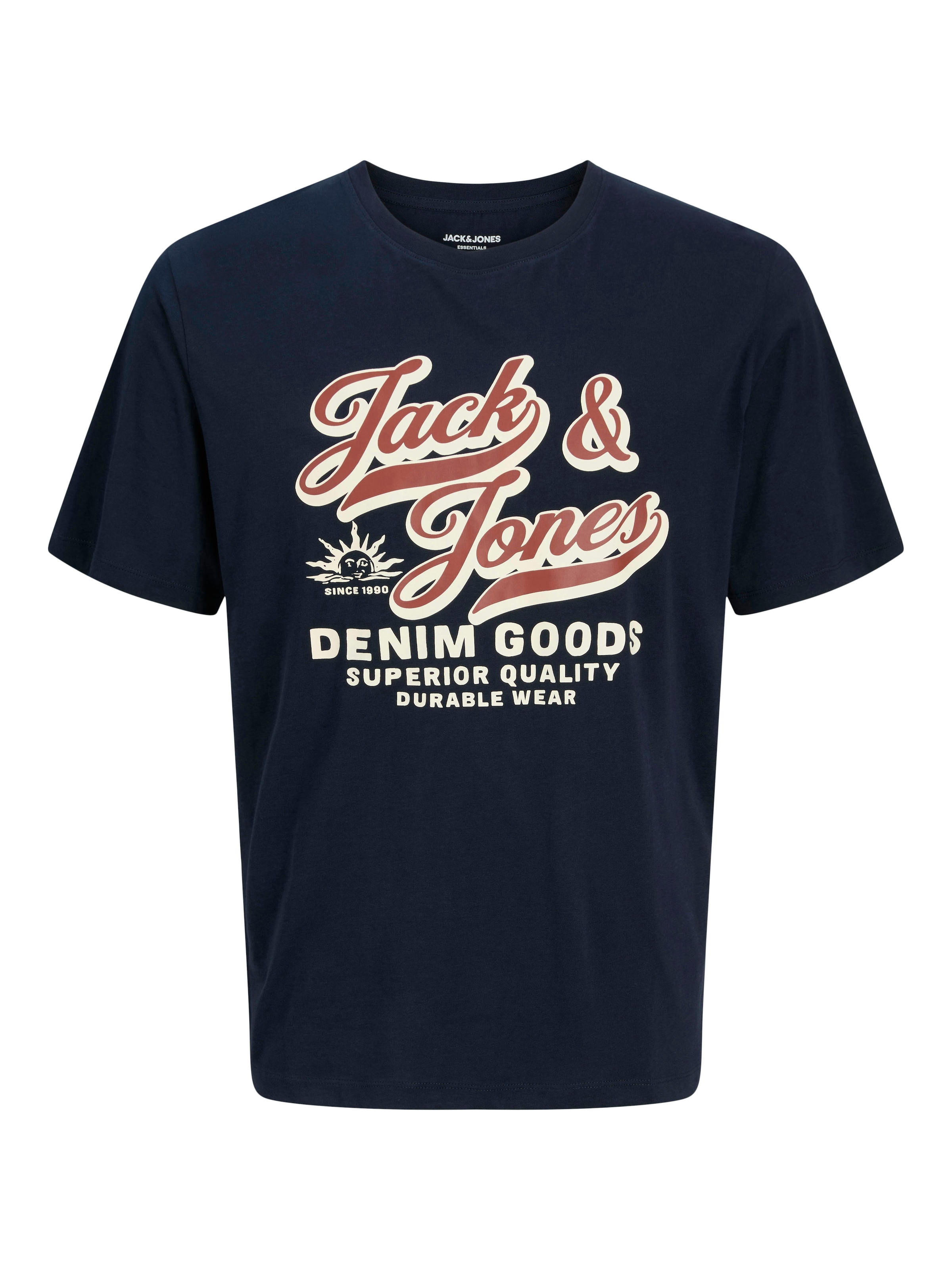 Jack & Jones Rundhalsshirt »JJELOGO TEE SS O-NECK 2 COL AW25 5PK MP«, (Packung, 5 tlg.)