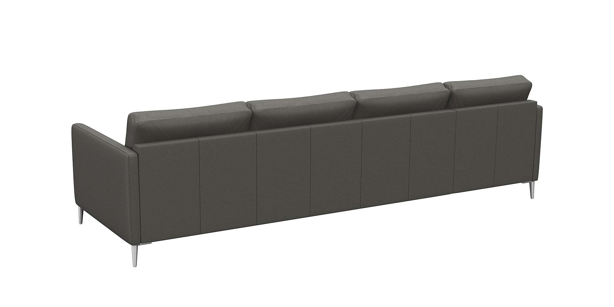 FLEXLUX Ecksofa »Fiore, super Sitzkomfort durch Kaltschaum im Sitz, L-Form«, schmale Armlehnen, Füße Alu