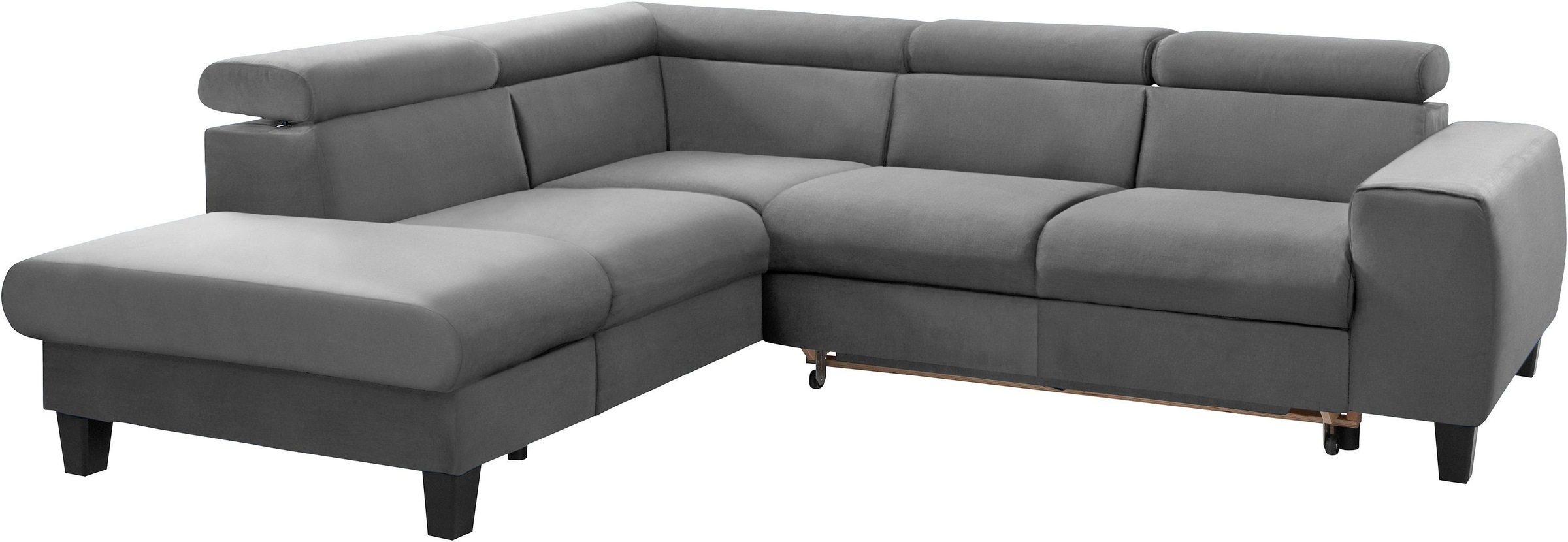 COTTA Polstergarnitur »Morven L-Form«, (Set), Set bestehend aus: Ecksofa mit Kopfteilverstellung & Hocker