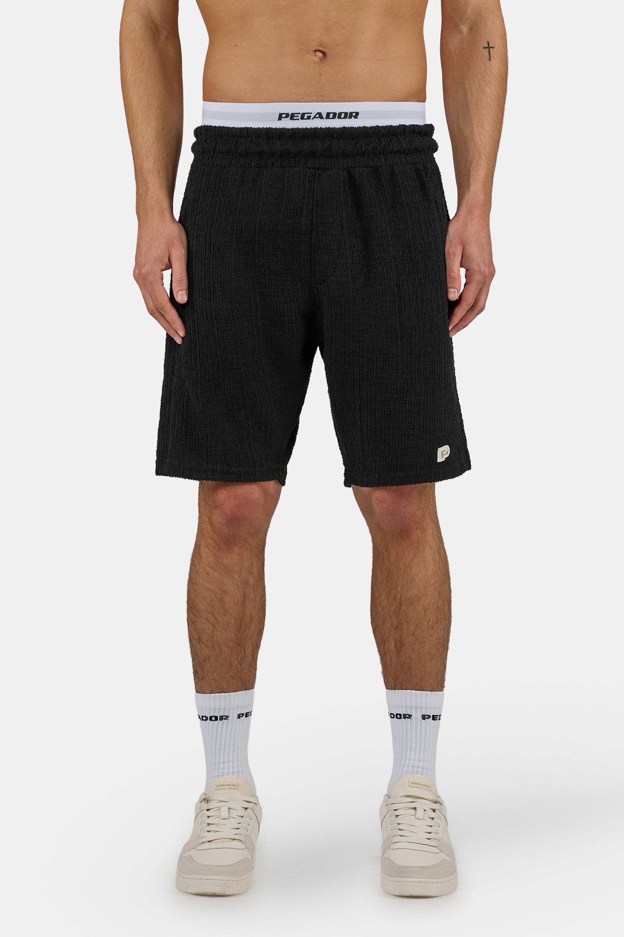 PEGADOR Shorts "Libco Structured Knit Shorts" Materialmix, regular fit
