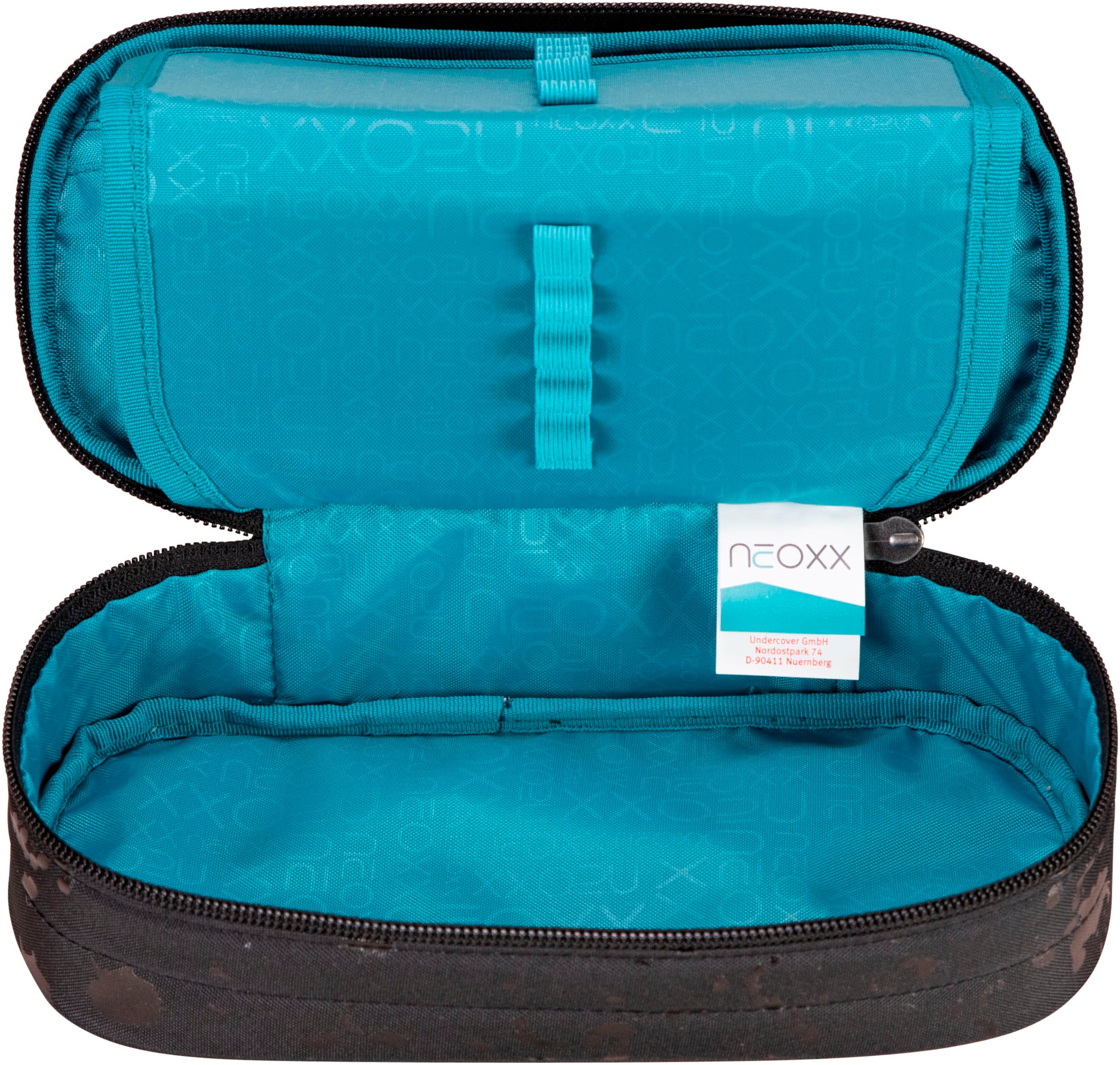 neoxx Schreibgeräteetui »Schlamperbox, Jump, Splash Black«, teilweise aus recyceltem Material