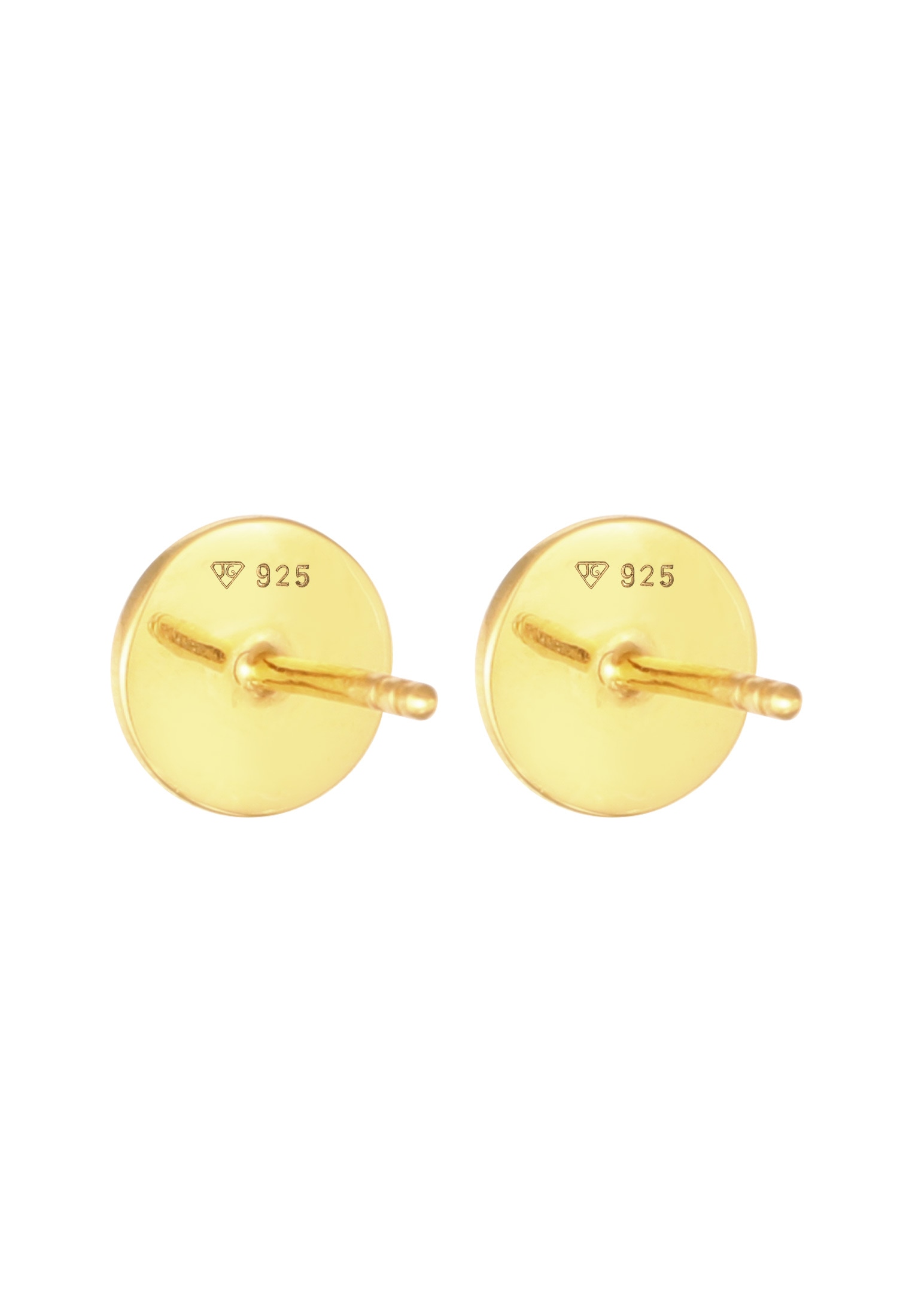 Elli Paar Ohrstecker »Ohrringe Ohrstecker Plättchen Rund Glanz Basic 925er Silber«