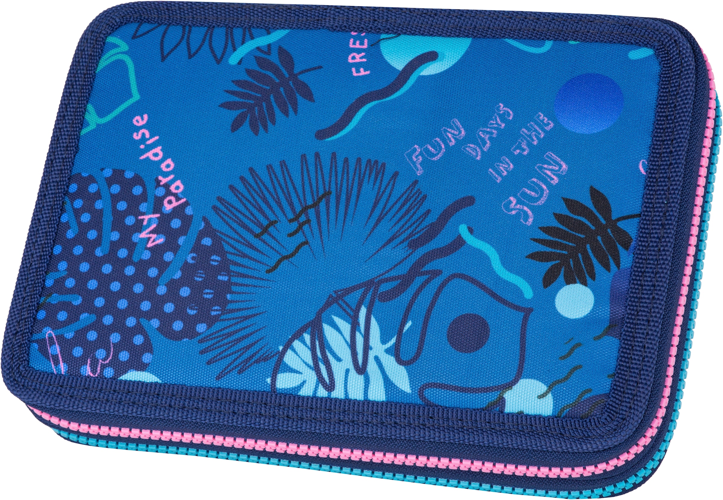 CoolPack Federmäppchen »Etui XL, Disney, Stitch, mit 2 Reißverschlüssen«, befüllt