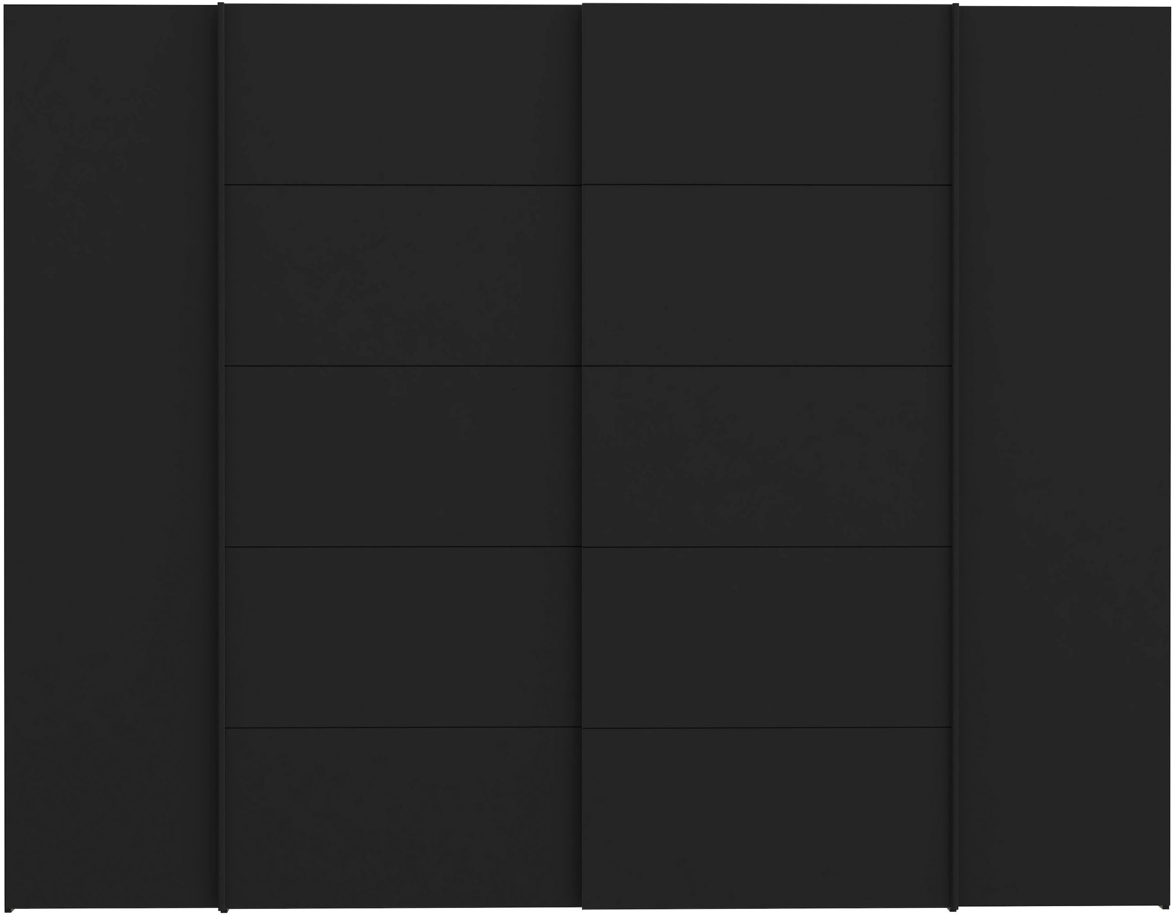 FORTE Dreh-/Schwebetürenschrank »Narago, TOPSELLER, Made in Europe, zeitloses Design«, (B/H/T ca. 270x210X61cm, Farbe Weiß auch mit Spiegeln erhältlich), viele Einlegeböden teilweise variabel einsetzbar, maximaler Stauraum