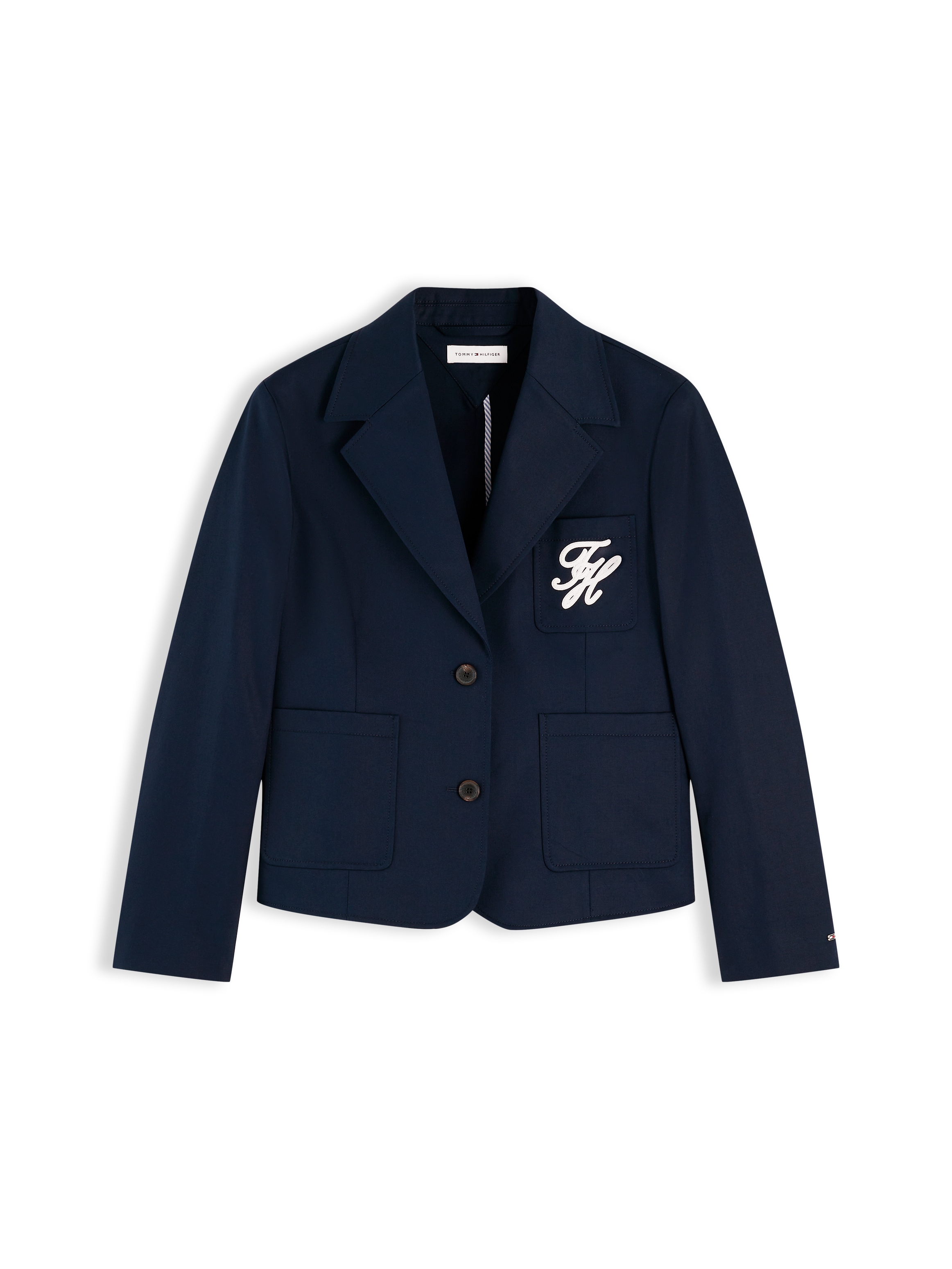Tommy Hilfiger Kurzblazer »CHINO DRESSING COTTON BLAZER« aus reiner Baumwolle, mit Reverskragen