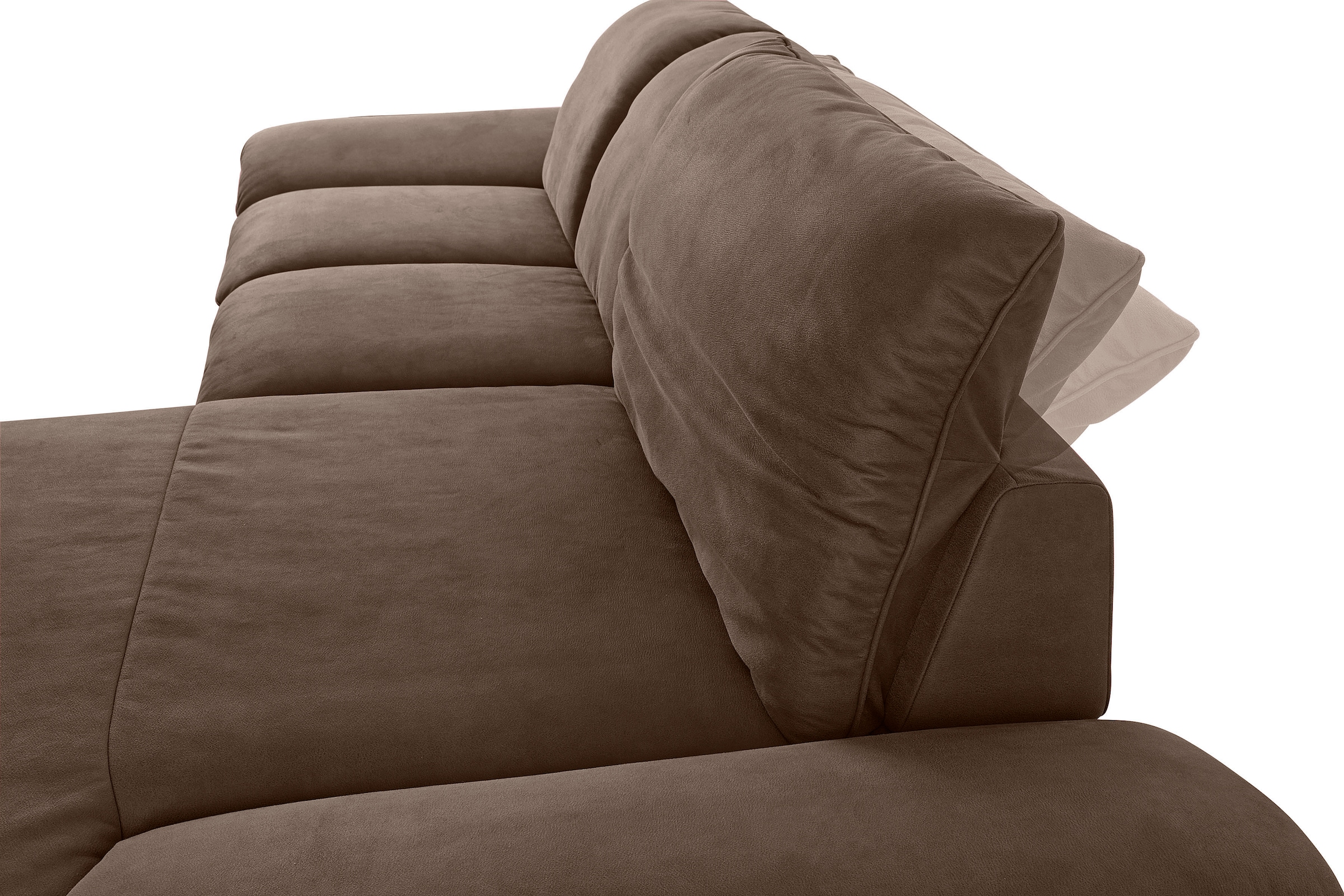 W.SCHILLIG Ecksofa »enjoy&MORE, Designsofa, elegant und bequem, L-Form« mit Sitztiefenverstellung, Füße silber matt, Breite 310 cm