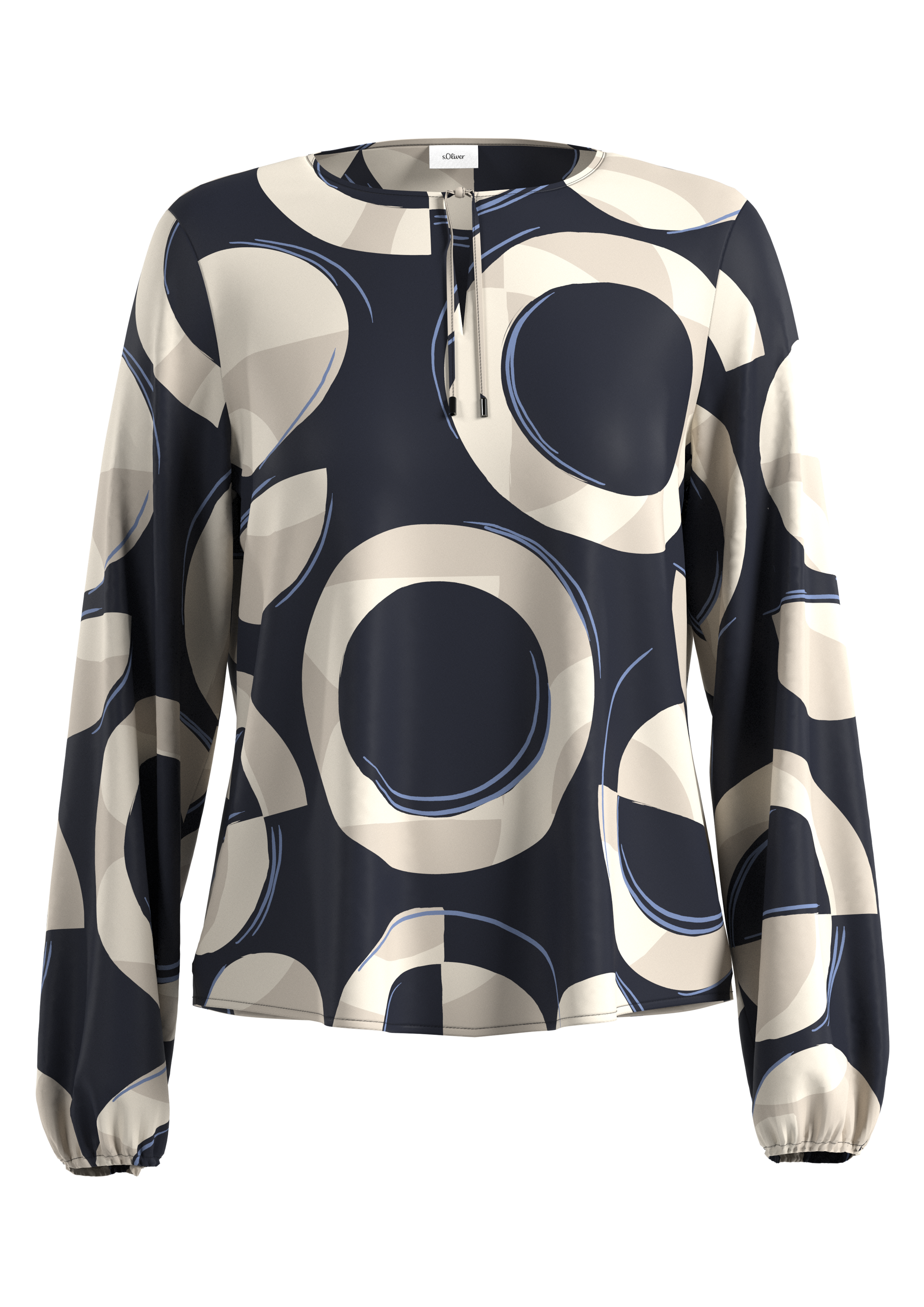 s.Oliver BLACK LABEL Langarmbluse, mit All-Over Print