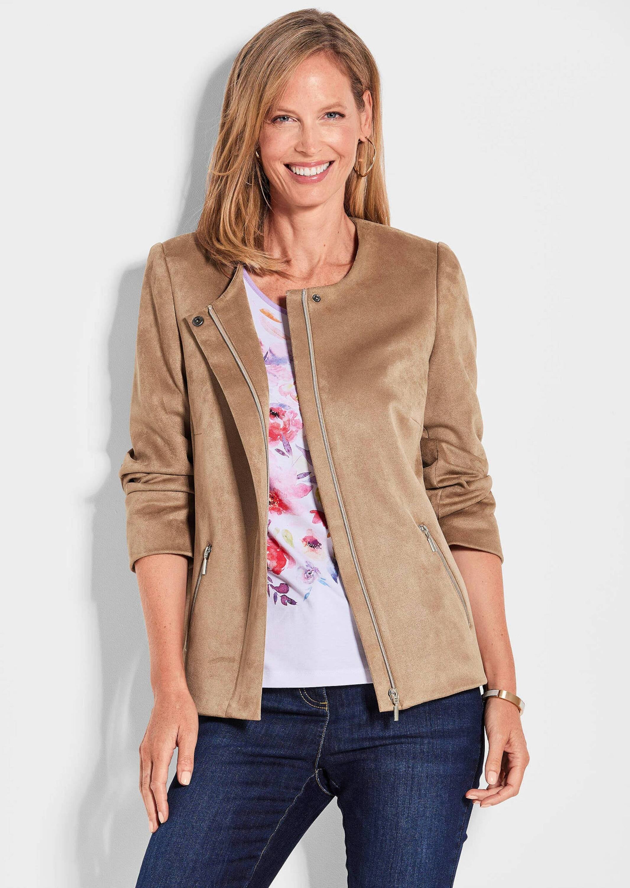 GOLDNER Kurzjacke »Lederimitatjacke Ausdrucksstarke Lederimitatjacke mit supersoftem Griff«