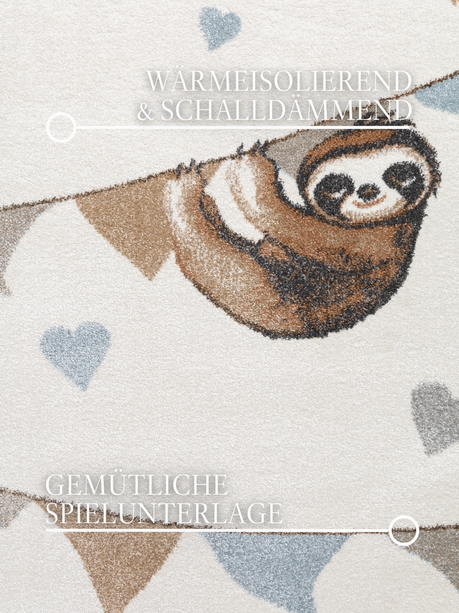 Villeroy & Boch Kinderteppich »Walk like an Elephant Rainbow Party« rechteckig 9 mm Höhe Spielteppich weich, Kinderzimmer, Boho Kids Spielunterlage, Tieremotiv