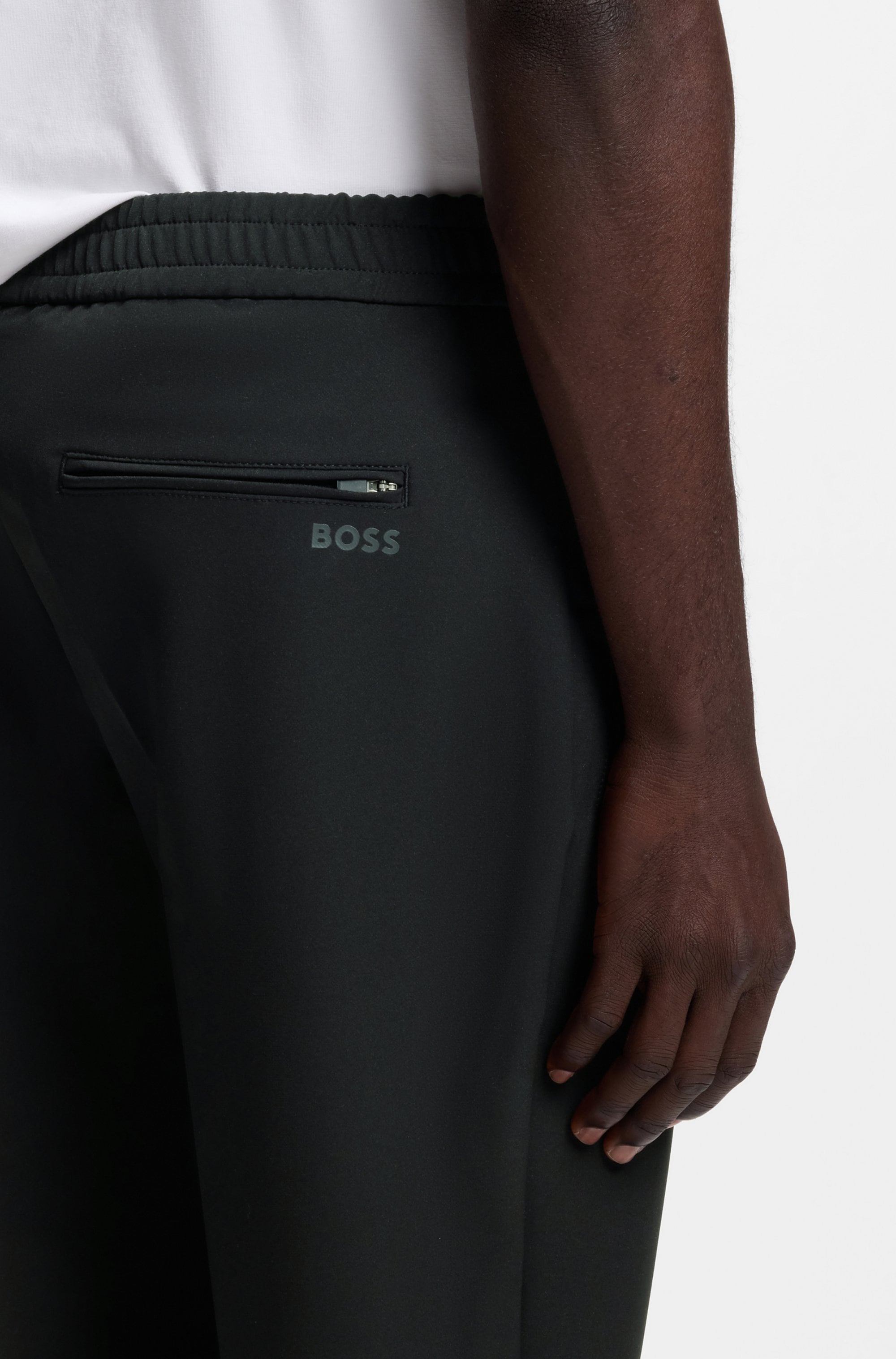 BOSS GREEN Stretch-Hose »T Flex«  mit elastischem Bund und Kordelzug Stretchhose Businesshose
