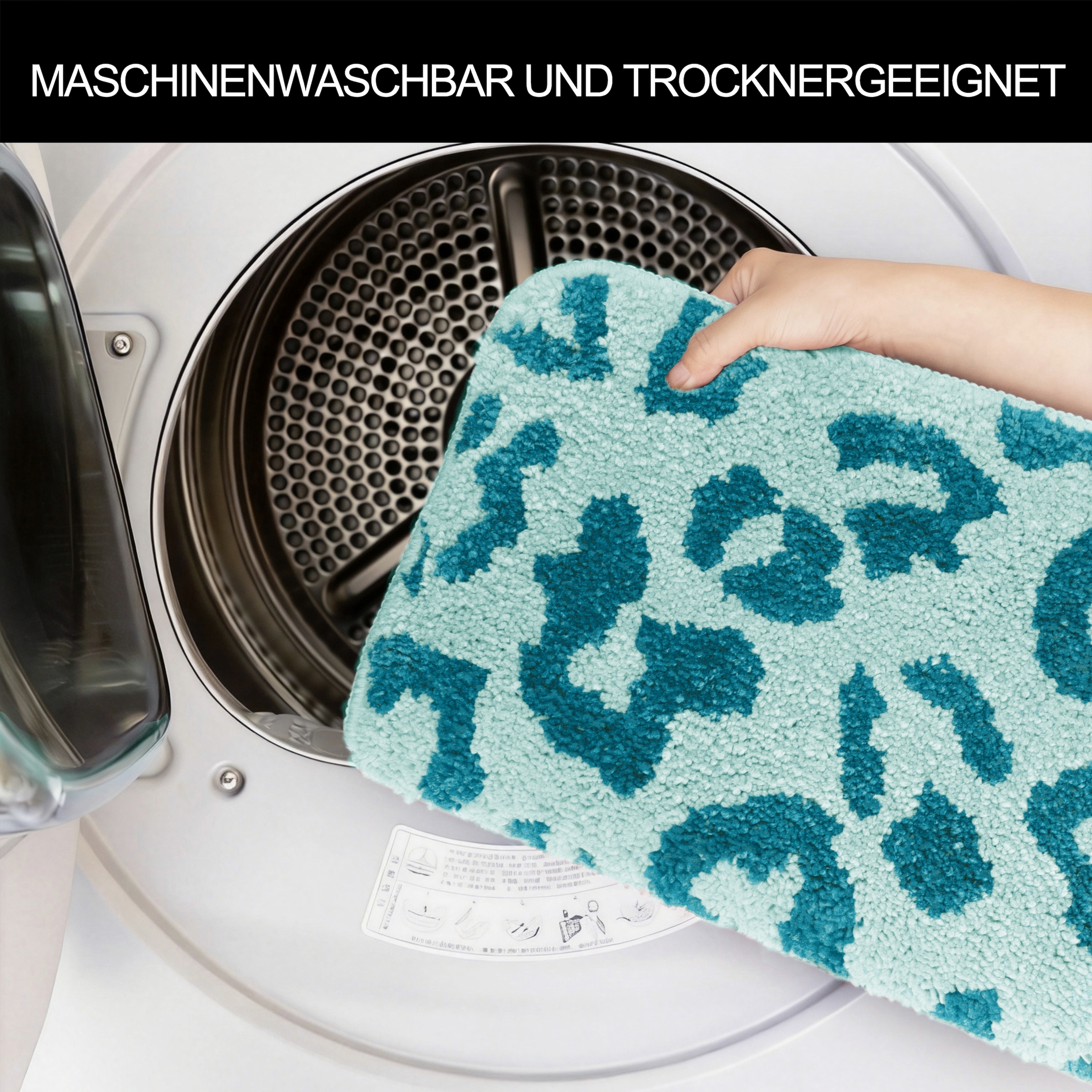 OTTO home Badematte »Anna Leo, Badvorleger, Badezimmer Teppich, Duschvorleger« Höhe 15 mm rutschhemmend beschichtet fußbodenheizungsgeeignet | schnell trocknend mit Animal Print, modernes Muster, Leo, weich