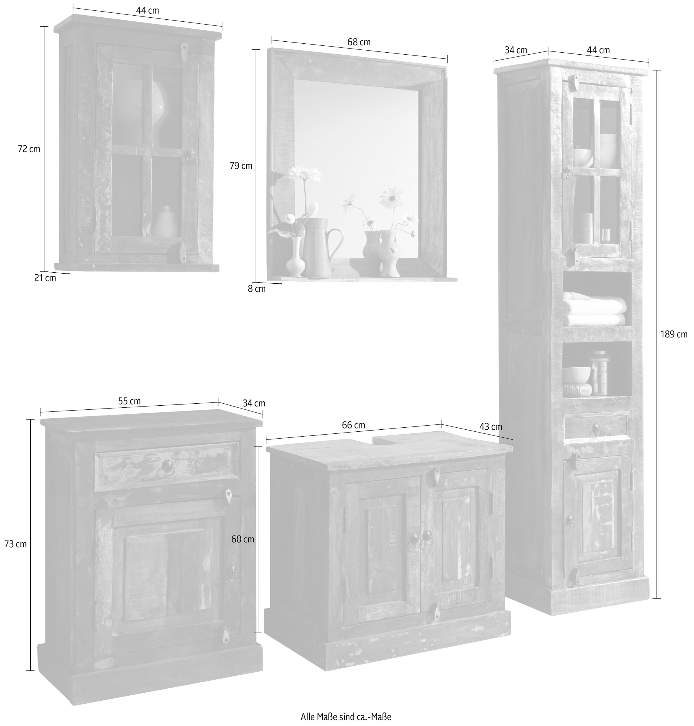 SIT Badmöbel-Set »Riverboat« 5 Stk. tlg.