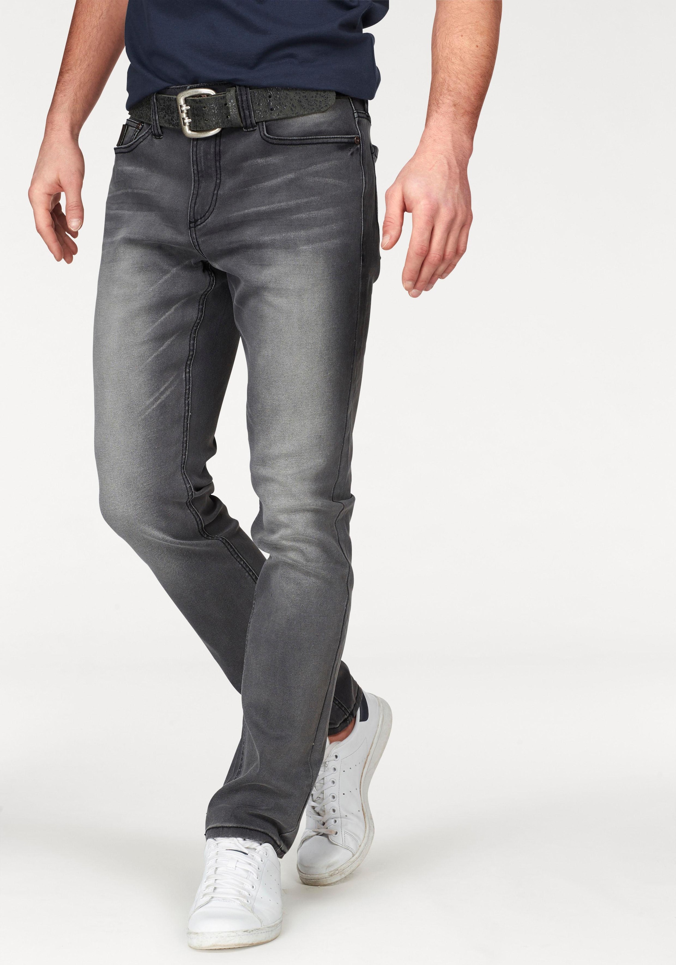 Bruno Banani Straight-Jeans »Hutch«, gerade Beinform, teilweise mit modischen Destroyed-Effekten