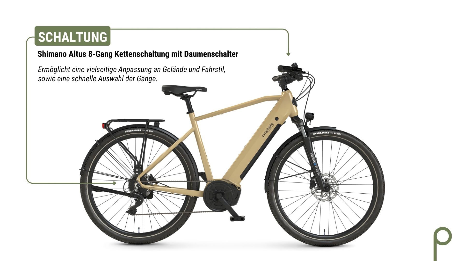 Prophete E-Bike »Entdecker 3.4«, 8 Gang, Shimano, Mittelmotor 250 W, Pedelec, Elektrofahrrad für Herren