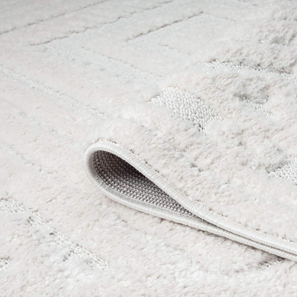 Carpet City Hochflor-Teppich »FOCUS777«, rund, 20 mm Höhe, Boho-Teppich, Hochtief-Muster/ 3D-Effekt, für Wohnzimmer, Schlafzimmer