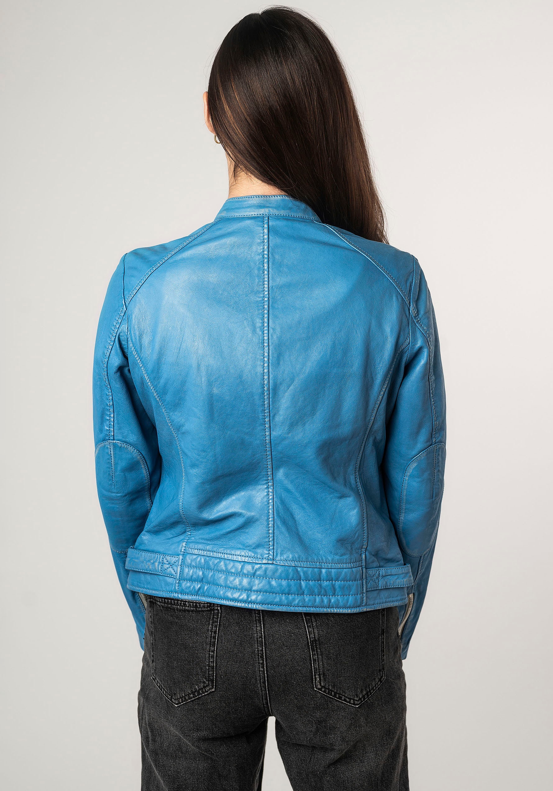 Mauritius Lederjacke »MWFilla«, mit kleinem Stehkragen