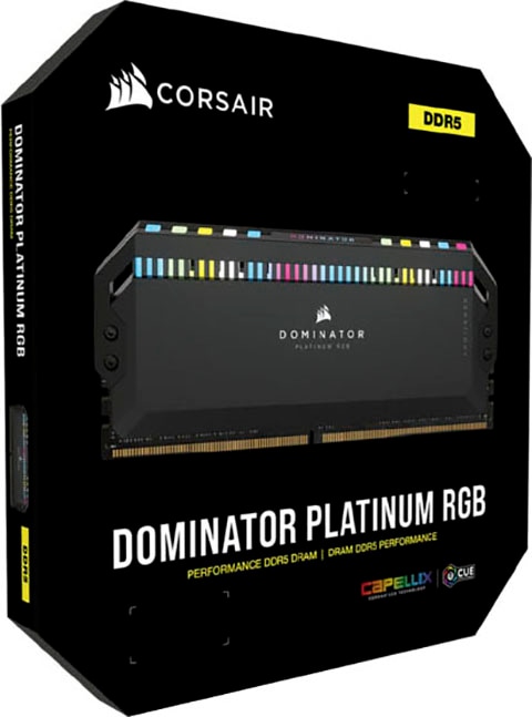 Corsair Arbeitsspeicher »Dominator Platinum RGB DDR5 6200MHz DIMM 32GB (2x16GB)«, RGB Beleuchtung ICUE